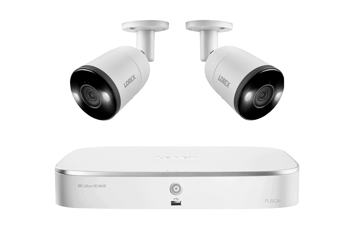 Lorex Fusion 4K 16 Channel Security Camera System (8 Wired + 8 WiFi) with 2TB NVR, Smart Deterrence & 2-Way Audio - Ideal for Home & Business Surveillance