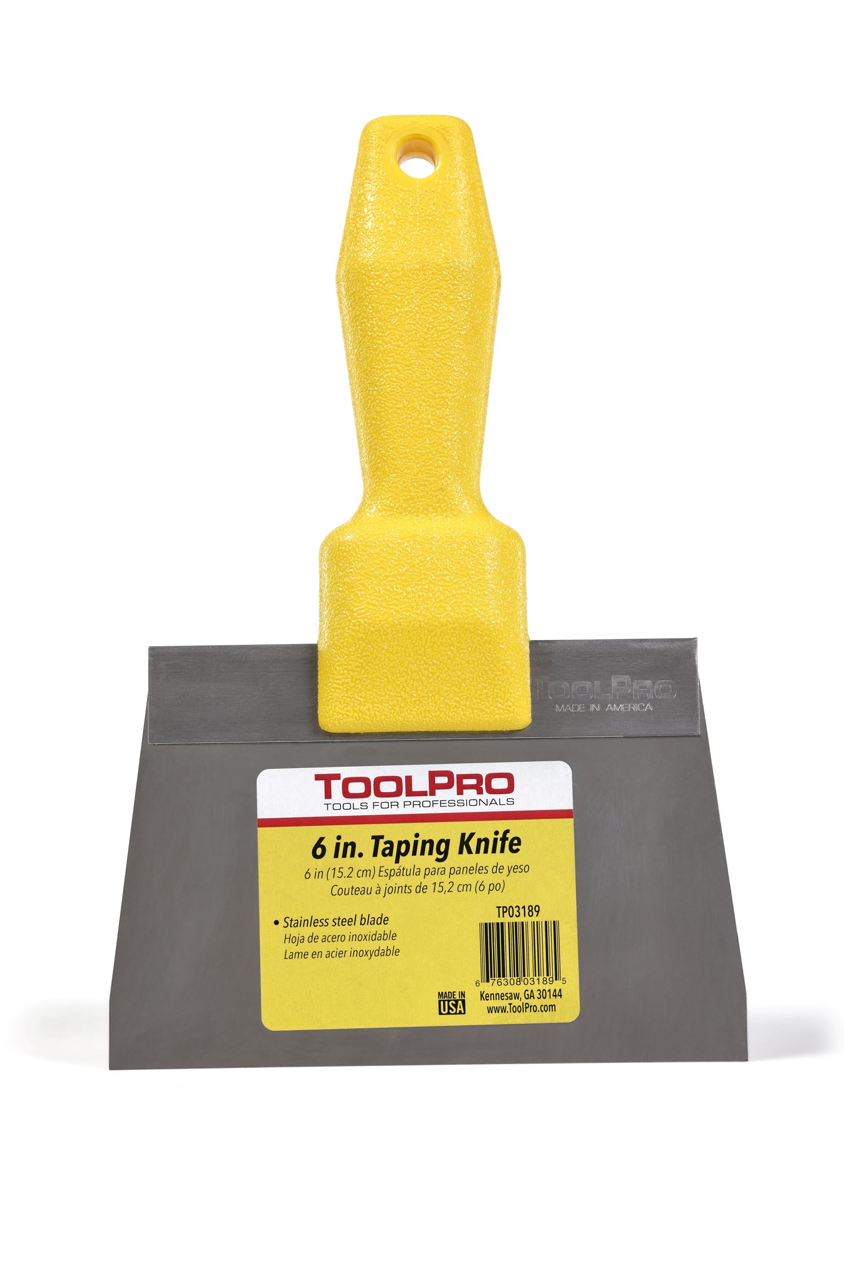 6 Inch Stainless Steel Taping Knife - Professional Drywall Tool for Smooth Joint Compound Application & Wall Repair