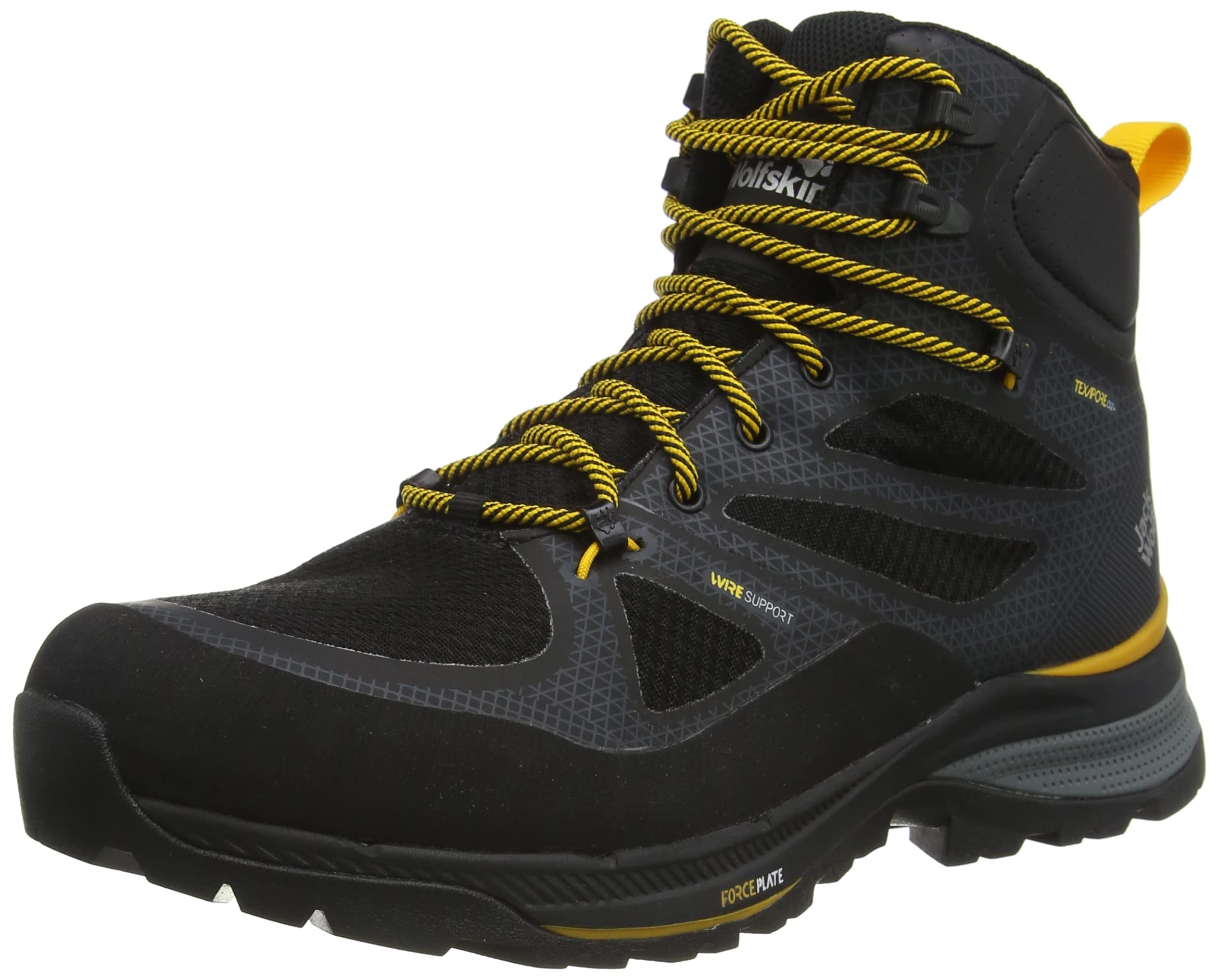 Jack Wolfskin Men's Force Striker Texapore Mid M Waterproof Hiking Boots - Lightweight Trekking Shoes for Outdoor Adventures & Mountain Climbing