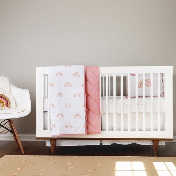 Elys & Co 4-Piece Baby Crib Bedding Set - Soft Cotton Crib Sheets, Fitted Crib Skirt, Bumper Pads - Perfect for Nursery Decor & Newborn Sleep Comfort