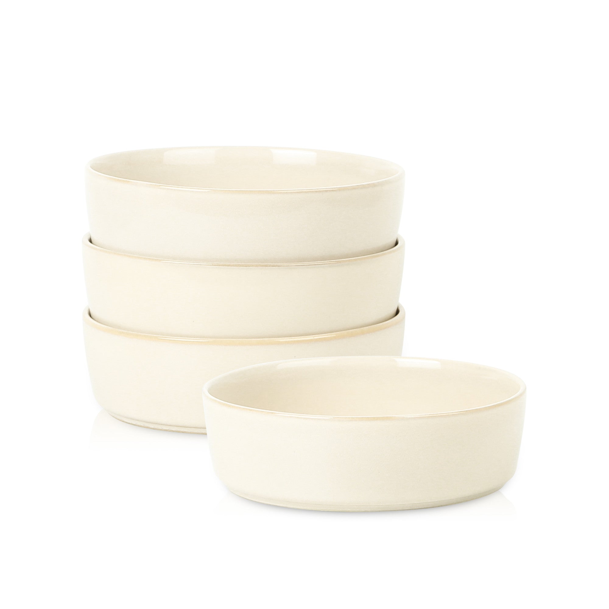 Eden Stoneware Pasta Bowl - Beige Ceramic Dinner Plate for Italian Cuisine | Perfect for Pasta, Salad & Soup Serving at Home or Restaurant