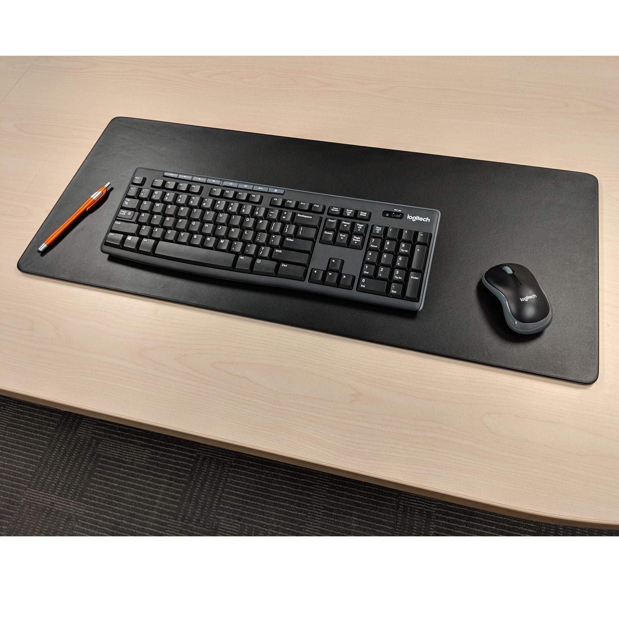 Premium Dacasso Black Leather Desk Mat 30