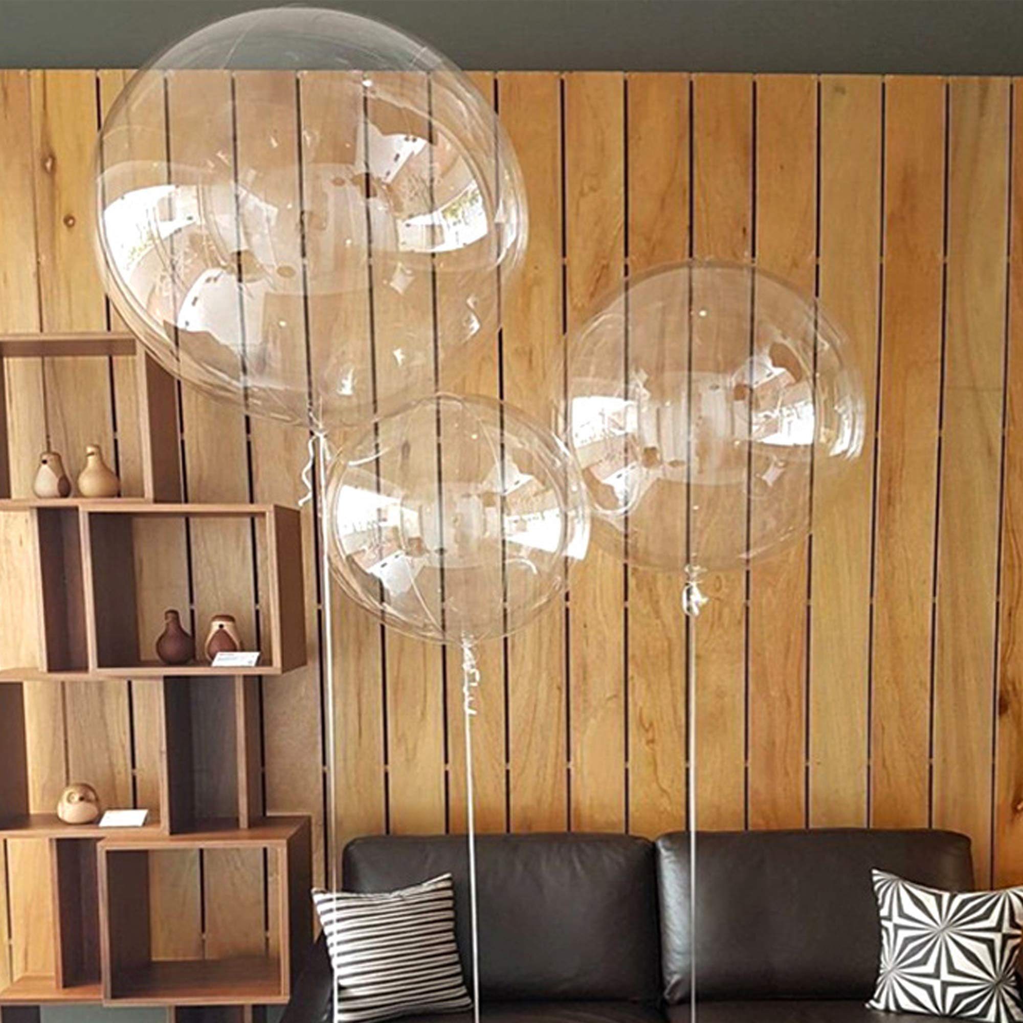 EOPER 10 Inch Clear Bobo Balloons - Pack of 20 Large Plastic Bubble Balloons for Birthday Parties, Weddings & Home Decor | DIY Inflatable Party Decorations for Indoor & Outdoor Events