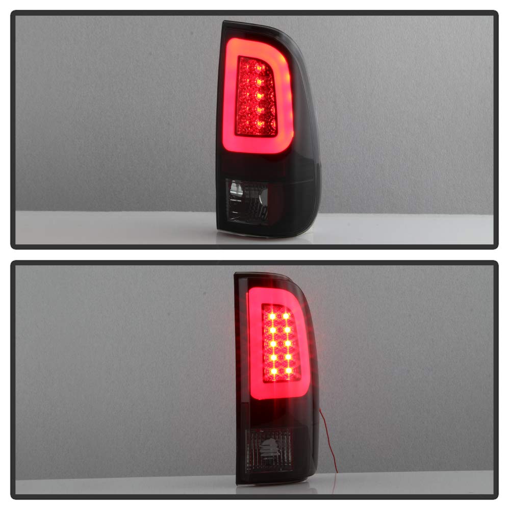 ACANII Black Smoked LED Tube Tail Lights Brake Lamps Set for 2008-2016 Ford F250 F350 F450 Super Duty - Left & Right Pair - Durable & Stylish Upgrade for Truck Lighting (Perfect for Night Driving & Off-Road Adventures)