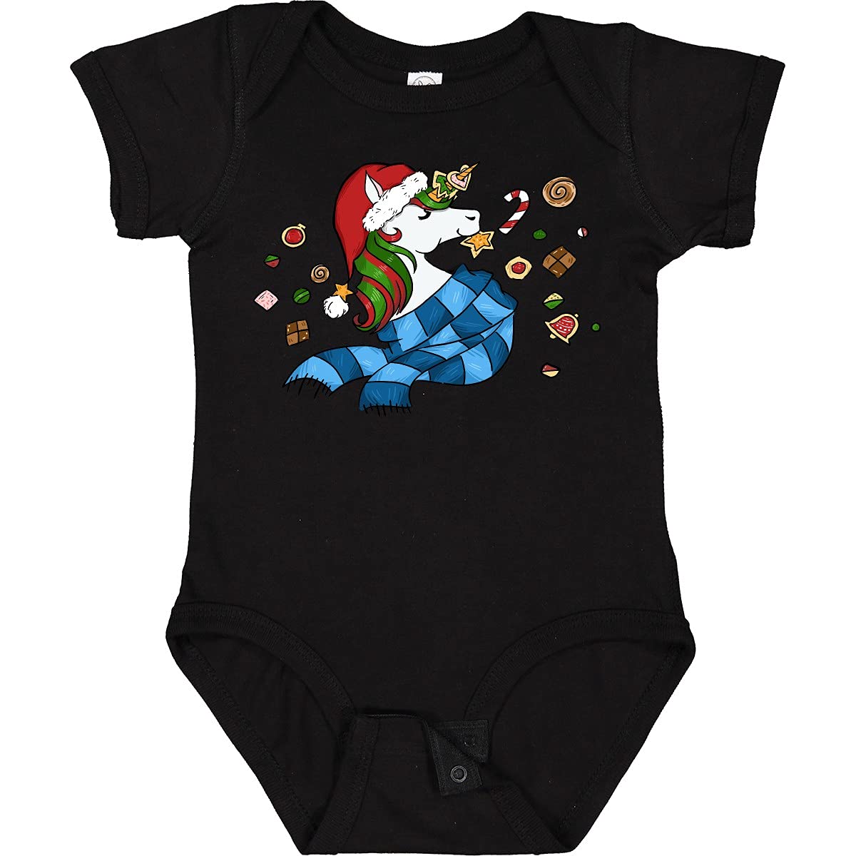 Cute Christmas Unicorn Baby Bodysuit - Holiday Gift for Infants