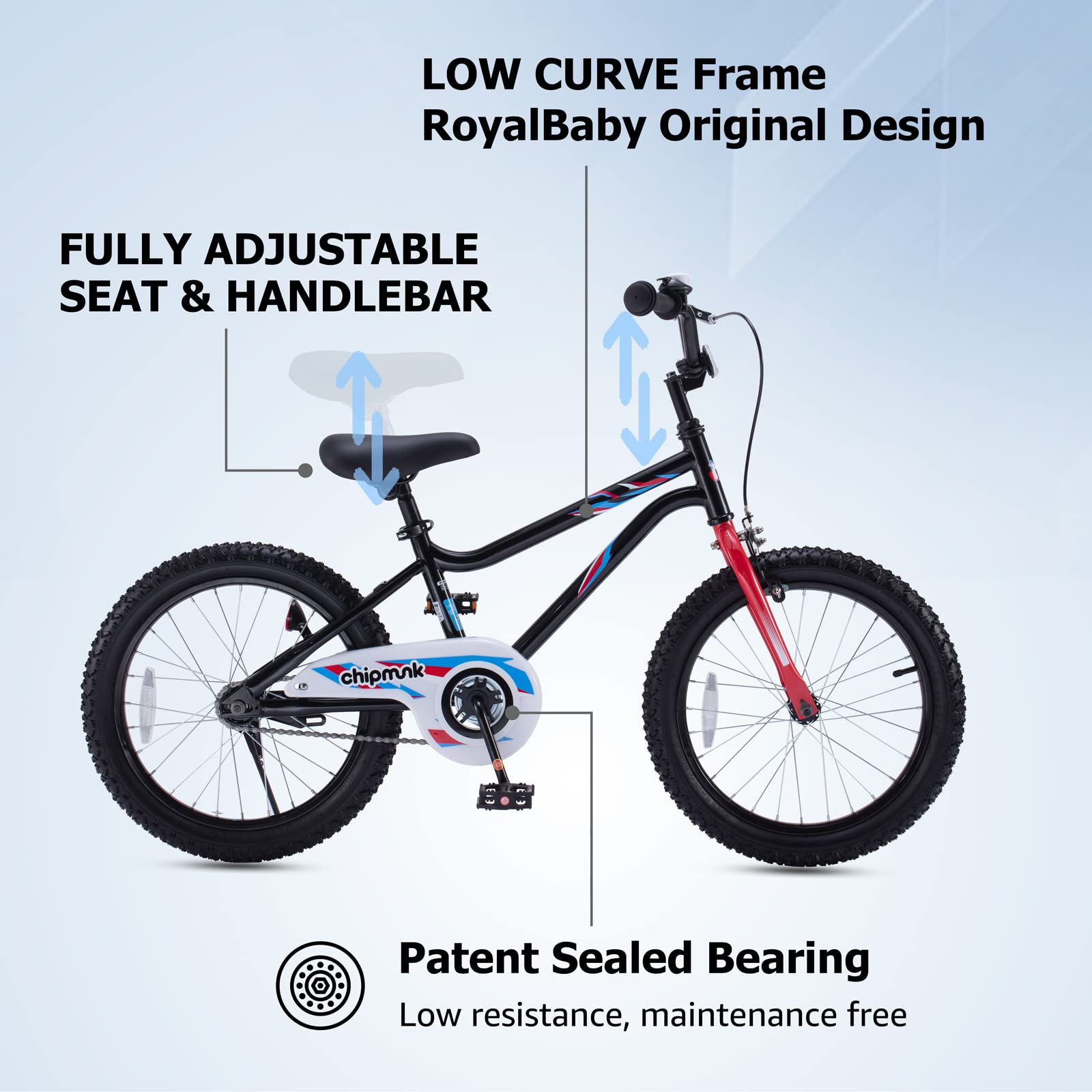 RoyalBaby Kids Bicycle for Boys & Girls Ages 3-9 Years - 12, 14, 16, 18 Inch Wheels - Lightweight Summer Bike with Training Wheels - Perfect for Outdoor Play, Park Rides & Neighborhood Cycling