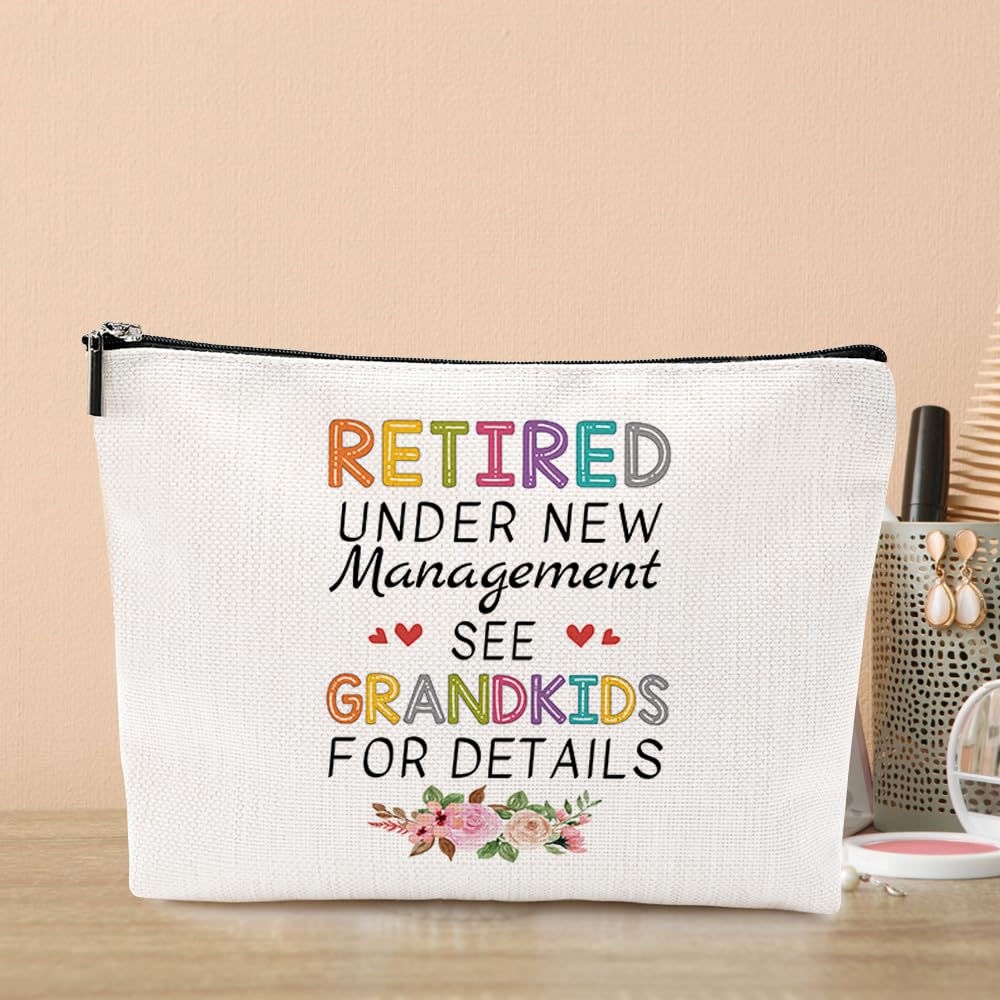 Retirement Gifts for Women - Inspirational Makeup Bag & Cosmetic Bag for Retirees, Grandma, Mom - Perfect for Coworker Farewell, Mother's Day, Christmas & Birthday | Great for Travel, Daily Use & Special Occasions