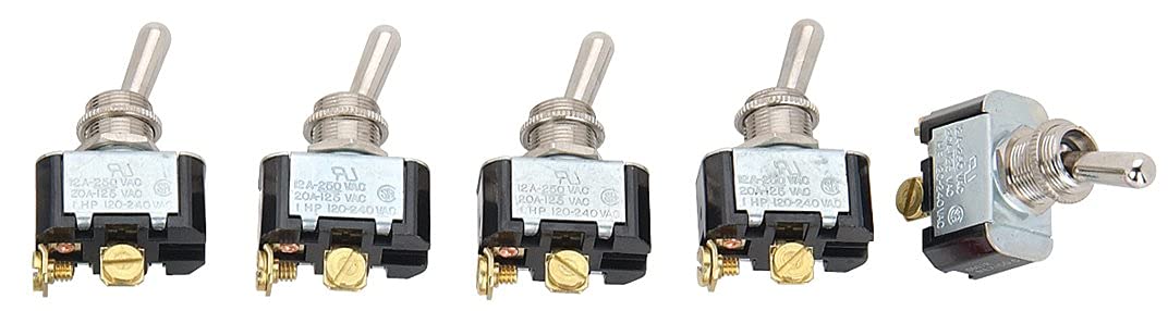 JEGS 11006 Toggle Switch Kit - Heavy Duty 20A SPST On/Off Switch for Cars, Boats & RVs - Perfect for Automotive, Marine & Off-Road Applications