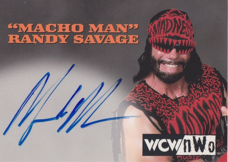1998 Topps WCW/NWO Macho Man Randy Savage Autograph Card - Rare Collectible Wrestling Memorabilia (Approx Value $750) - Perfect for Wrestling Fans, Sports Collectors & Investment