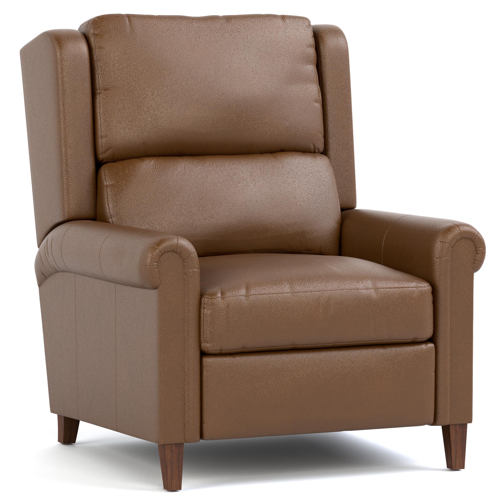 Woodlands Small Roll Arm Power Recliner - Comfortable Modern Reclining Chair for Living Room, Home Theater, and Office - Electric Lift Chair with USB Ports & Lumbar Support