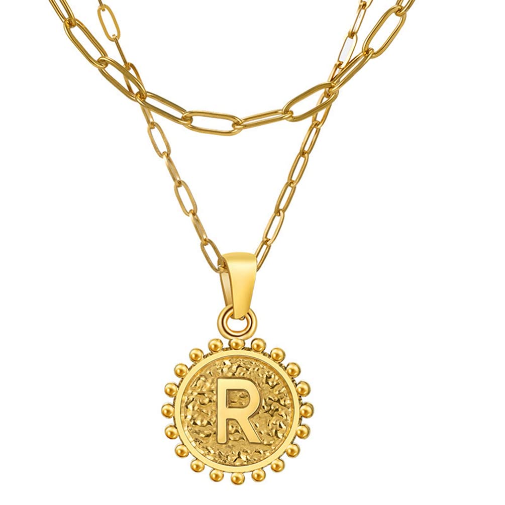 18K Gold Plated Paperclip Chain Necklace for Women - Layered Minimalist Dainty Jewelry Gift for Her - Perfect for Everyday Wear, Office & Date Night