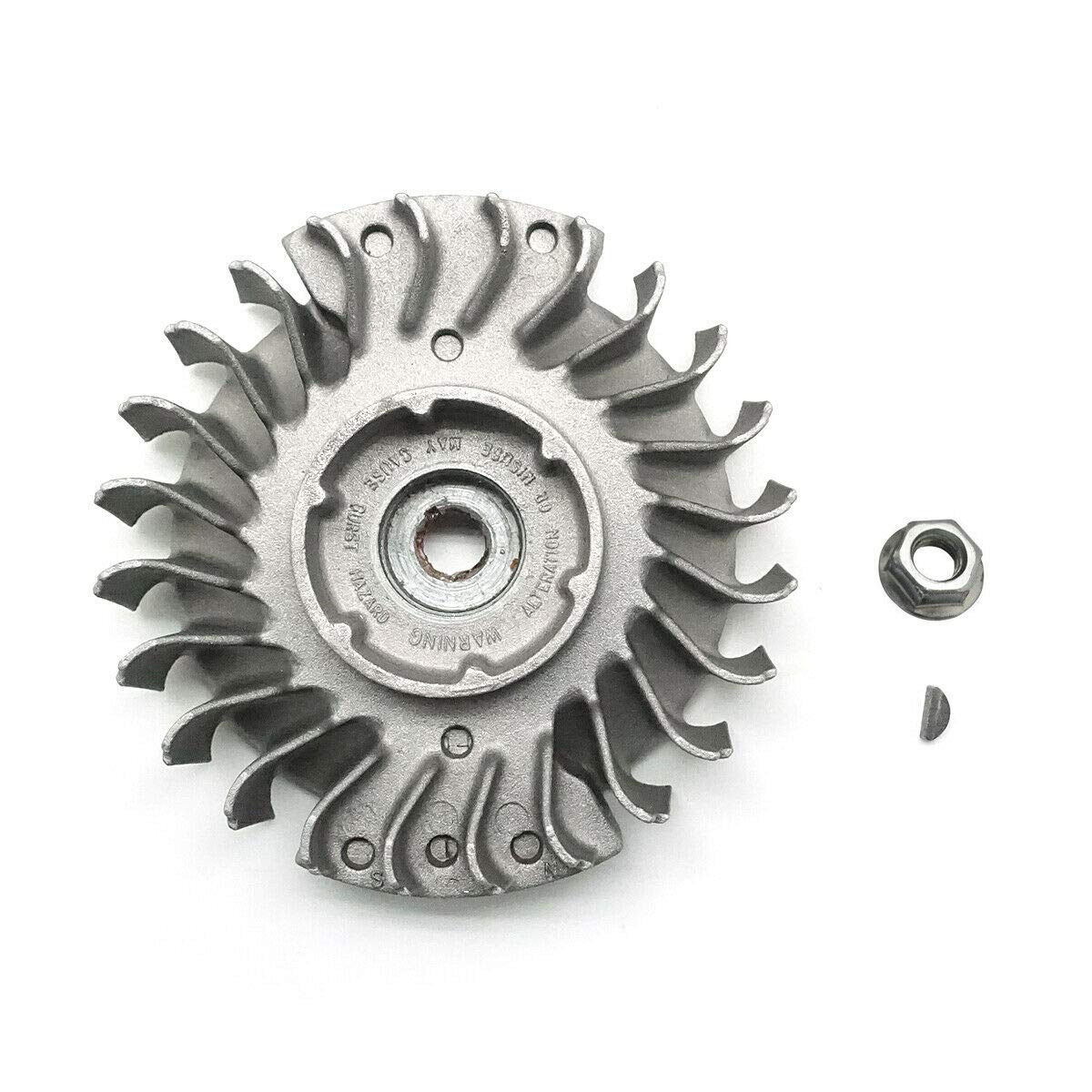 Stihl MS360 Chainsaw Replacement Parts - Flywheel Nut & Woodruff Key Kit (1125 400 1202) | Compatible with Huq | Perfect for Chainsaw Maintenance & Repair
