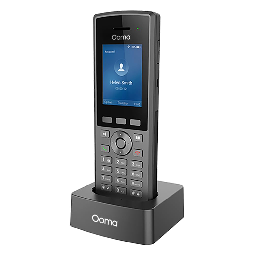Ooma WP825 Rugged Portable Wi-Fi IP Phone - Enterprise-Grade Wireless VoIP Phone for Retail, Logistics, Medical & Security | Ideal for Harsh Environments & Mobile Workforce Connectivity
