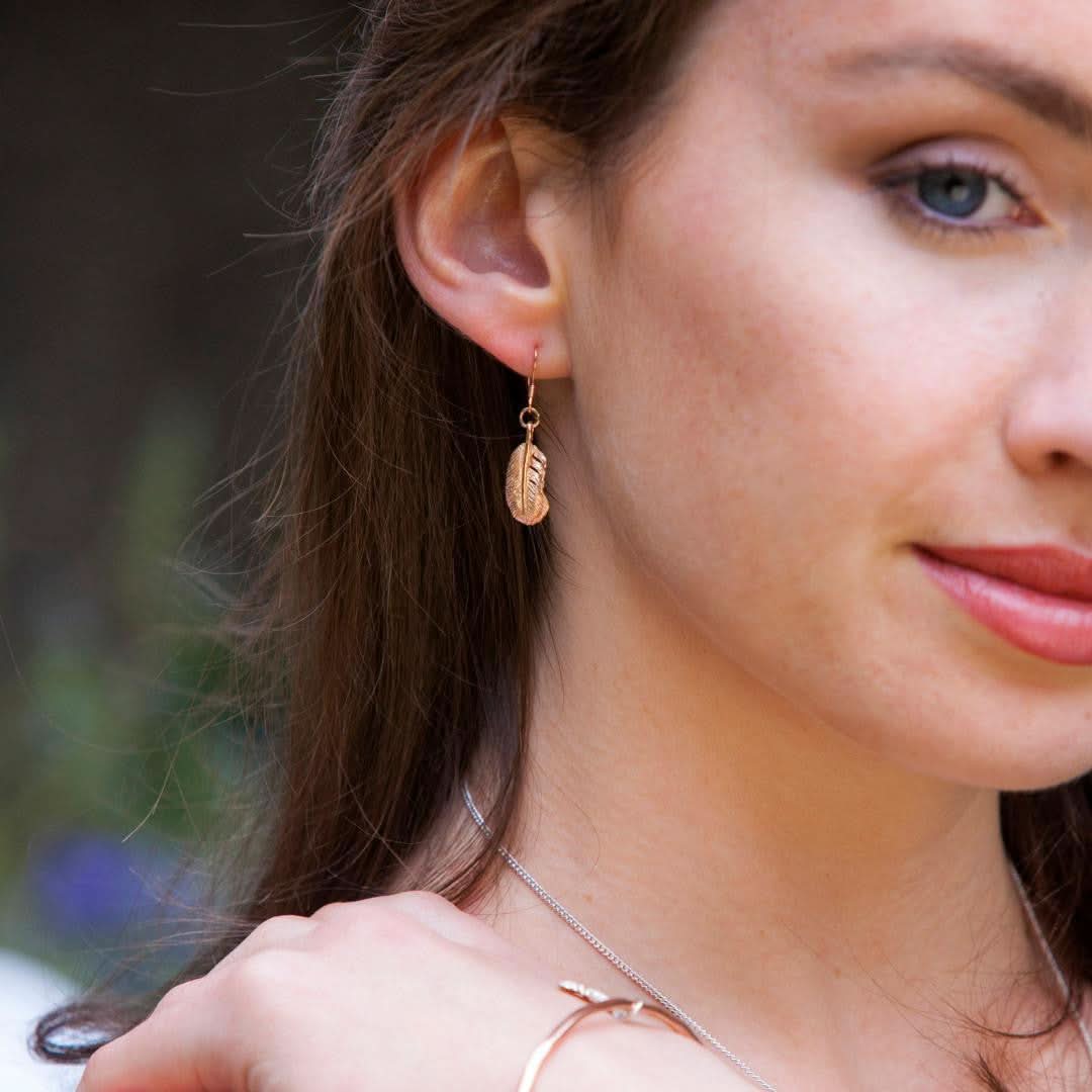 Elegant Silver Feather Earrings for Women - Lightweight & Hypoallergenic Jewelry for Parties, Weddings & Everyday Wear