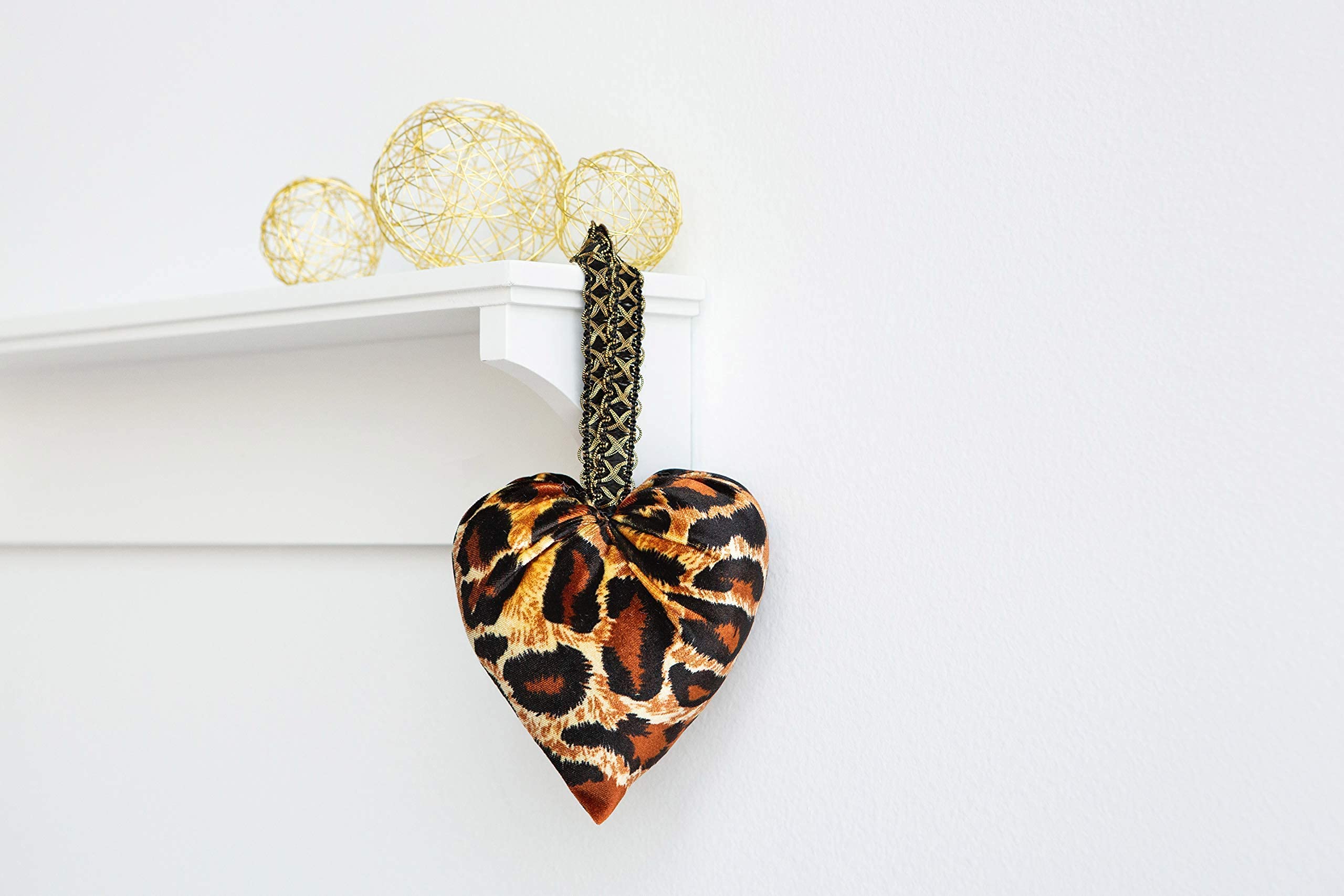 Leopard Velvet Hearts Set - Safari Nursery & Whimsigoth Decor for Home