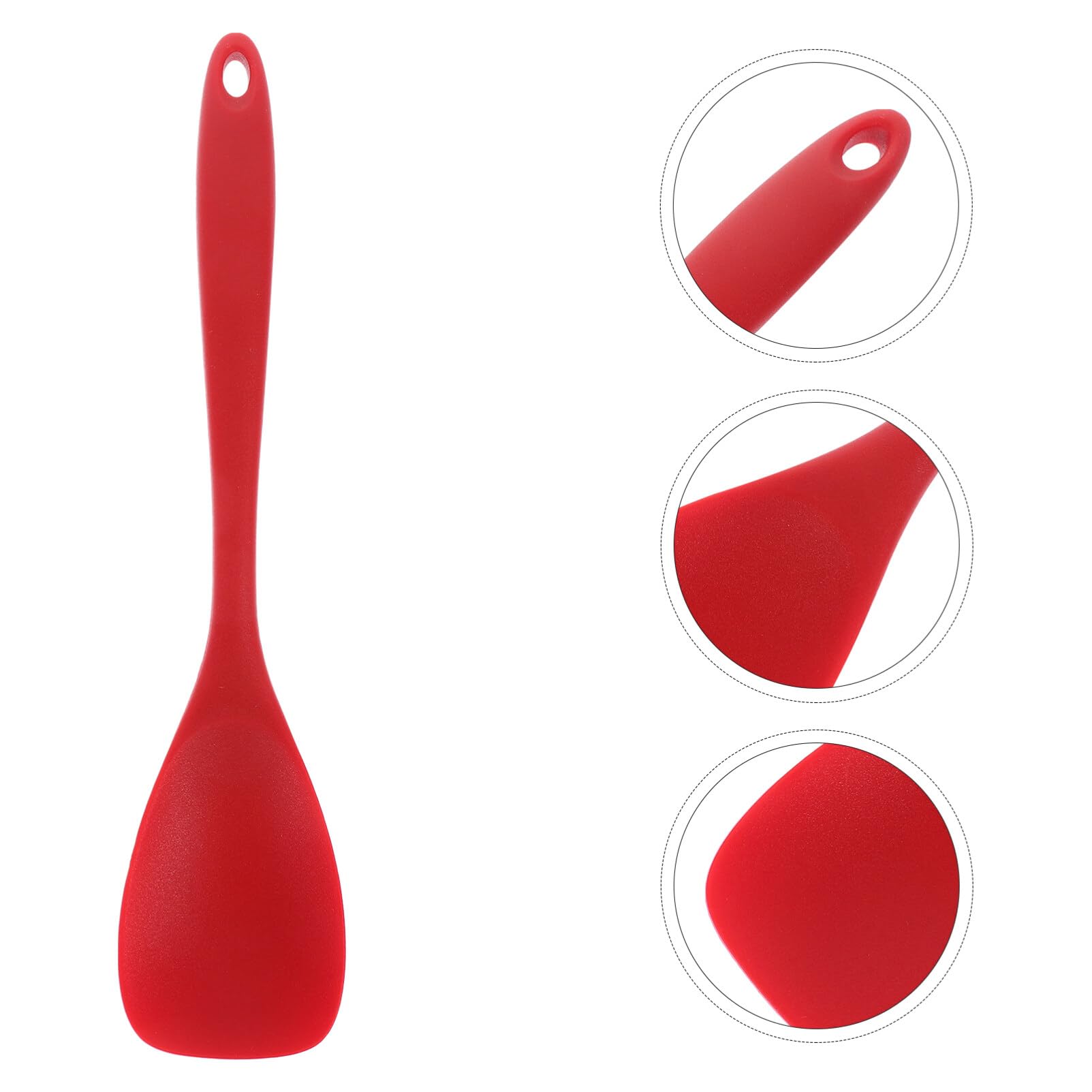 Premium Silicone Spatula for Baking - Heat-Resistant Cake Decorating Tool, Butter Cream Spreader, Mixing Scraper for Cakes, Cookies & Desserts - Perfect for Holiday Baking, Christmas & New Year Party (Red)
