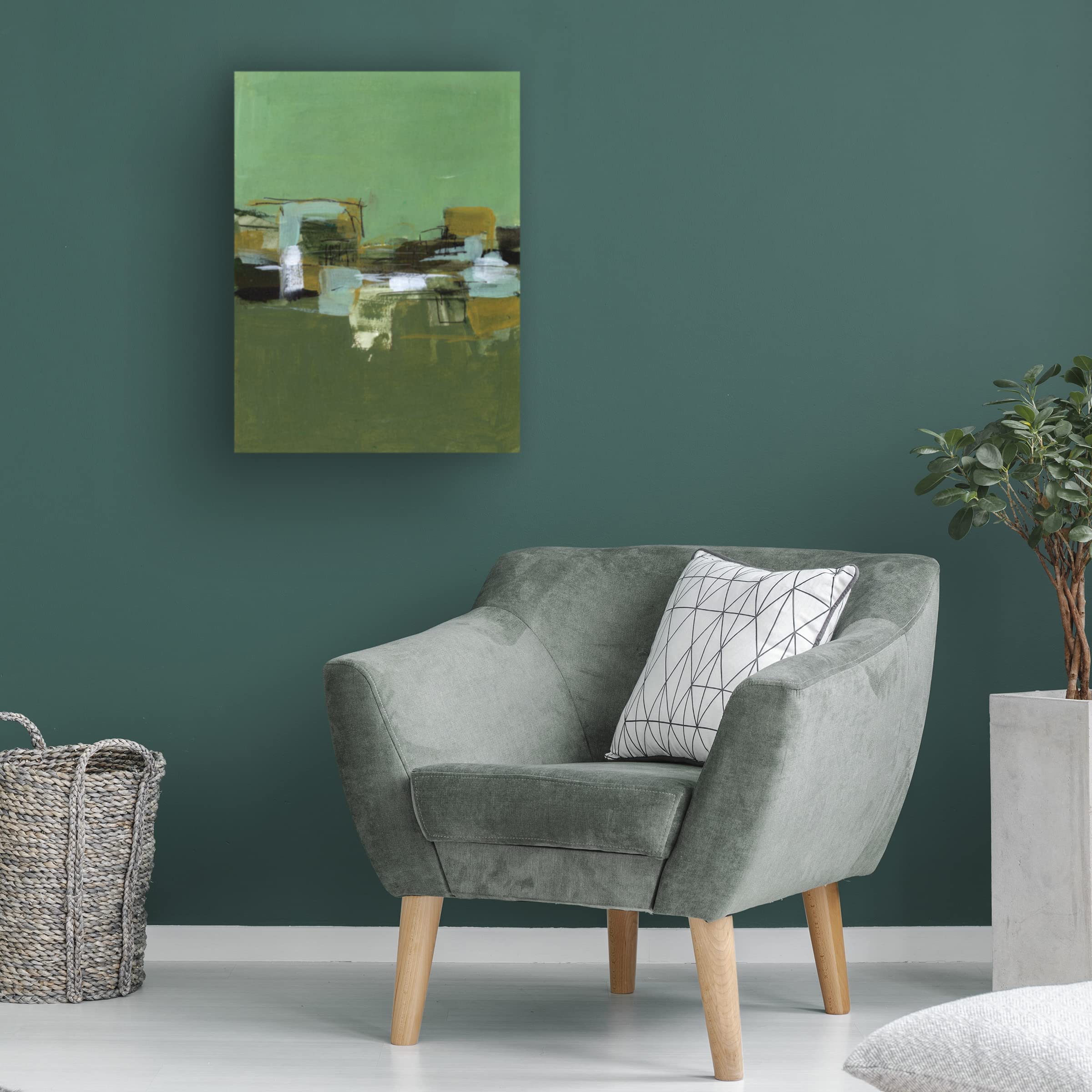Abstract Village II Canvas Wall Art by Melissa Wang - Modern Home Decor for Living Room, Bedroom & Office