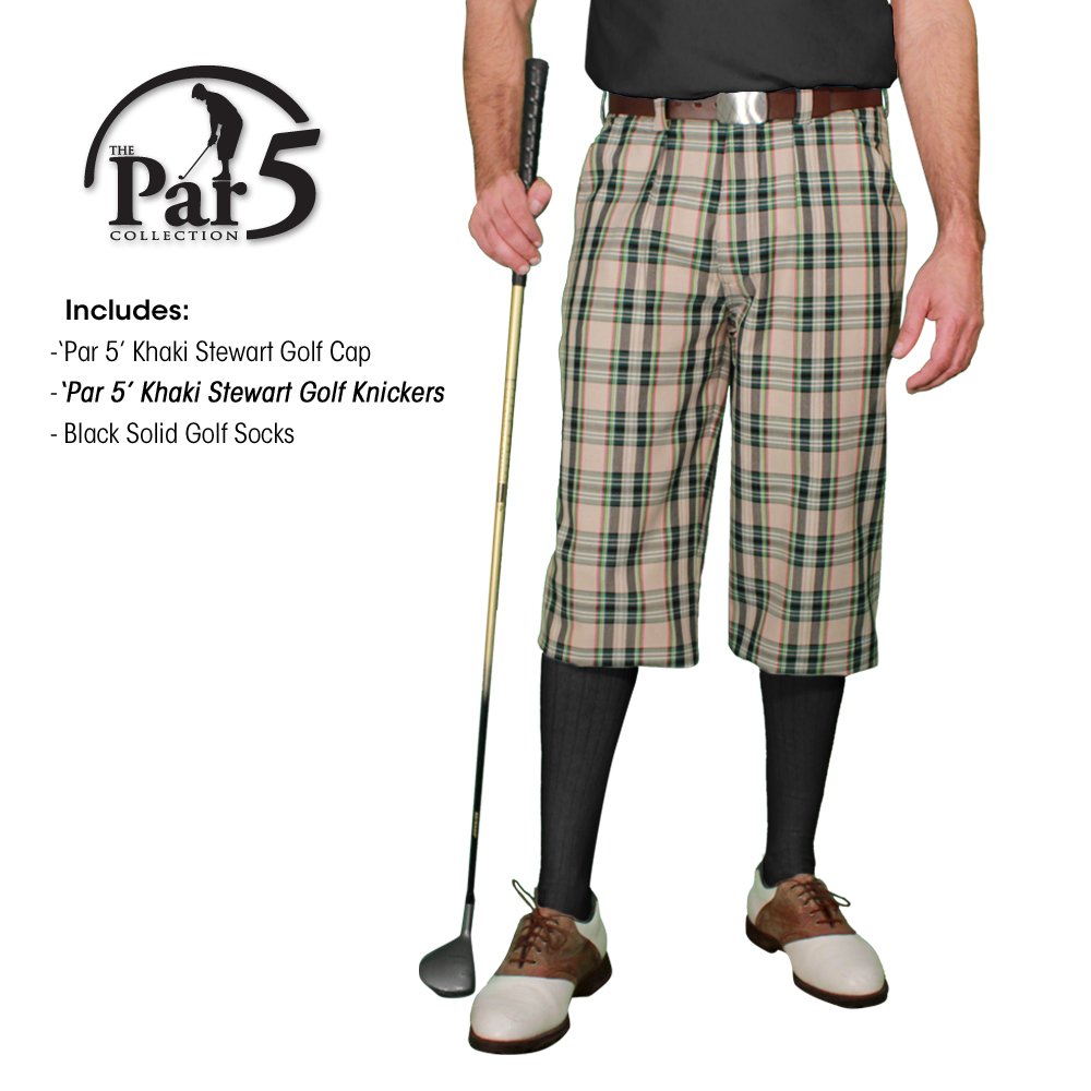 Stewart Collection Men's Plaid Matching Golf Cap & Socks Set - Stylish Golf Accessories for Men - Perfect for Golf Courses, Casual Wear & Outdoor Sports