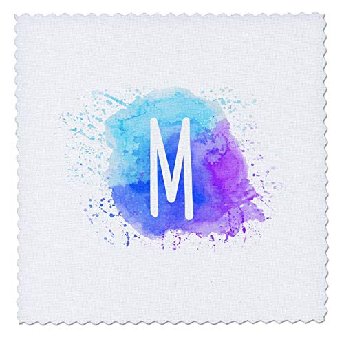 Monogram Letter M Inside a Teal, Blue, and Purple