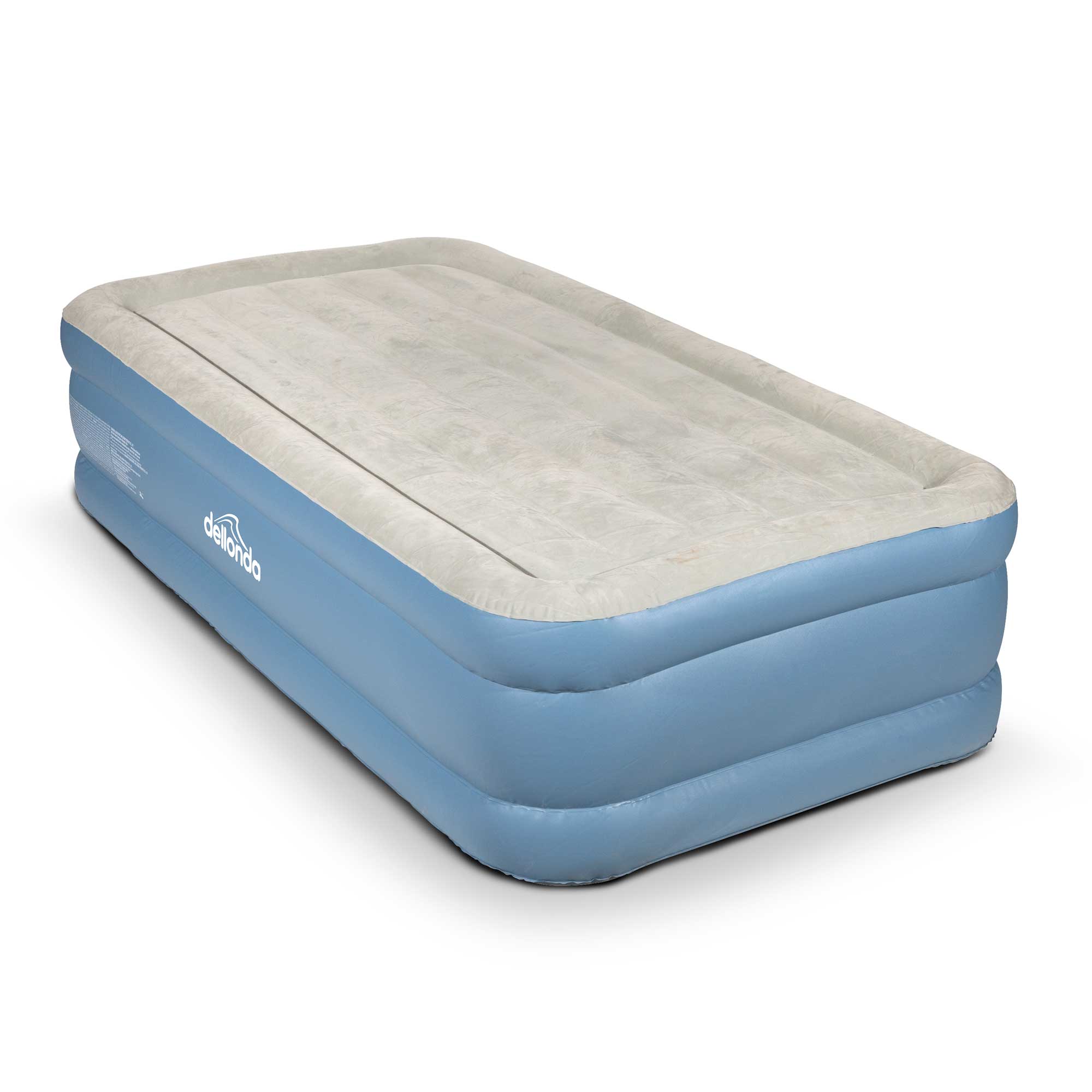 Inflatable Air Mattress with Built-in Electric Pump - Single High Raised Air Bed for Camping & Guest Use, Includes Carry Bag (Model DL146) - Perfect for Outdoor Adventures & Home Sleepovers
