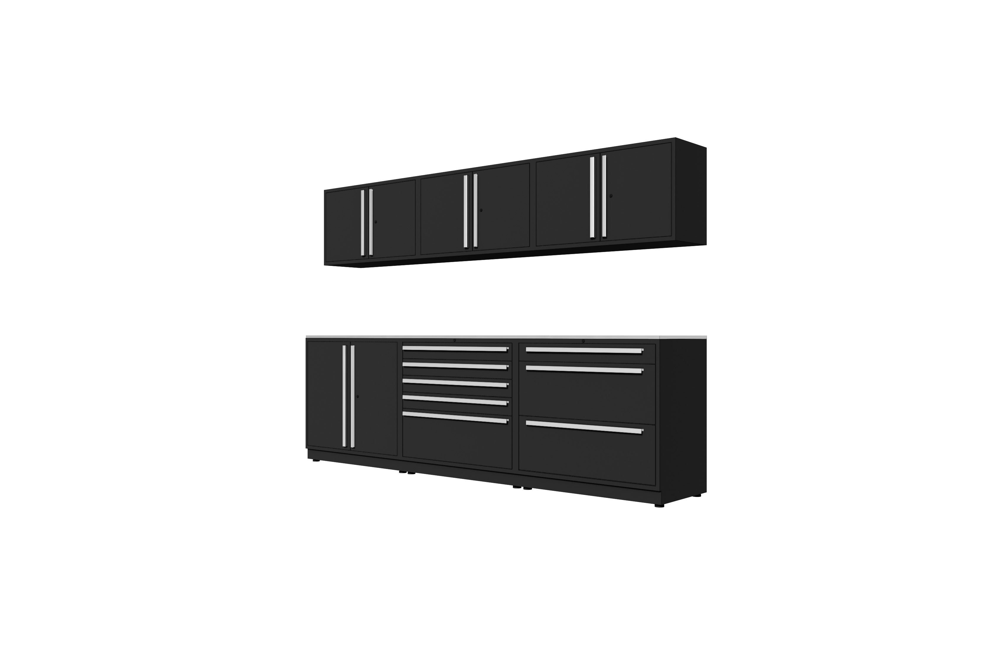 ProSlat Fusion Plus 120 Preconfigured Array - Wall Organization System for Garage & Workshop Storage - Perfect for Tools, Sports Gear & Home Organization