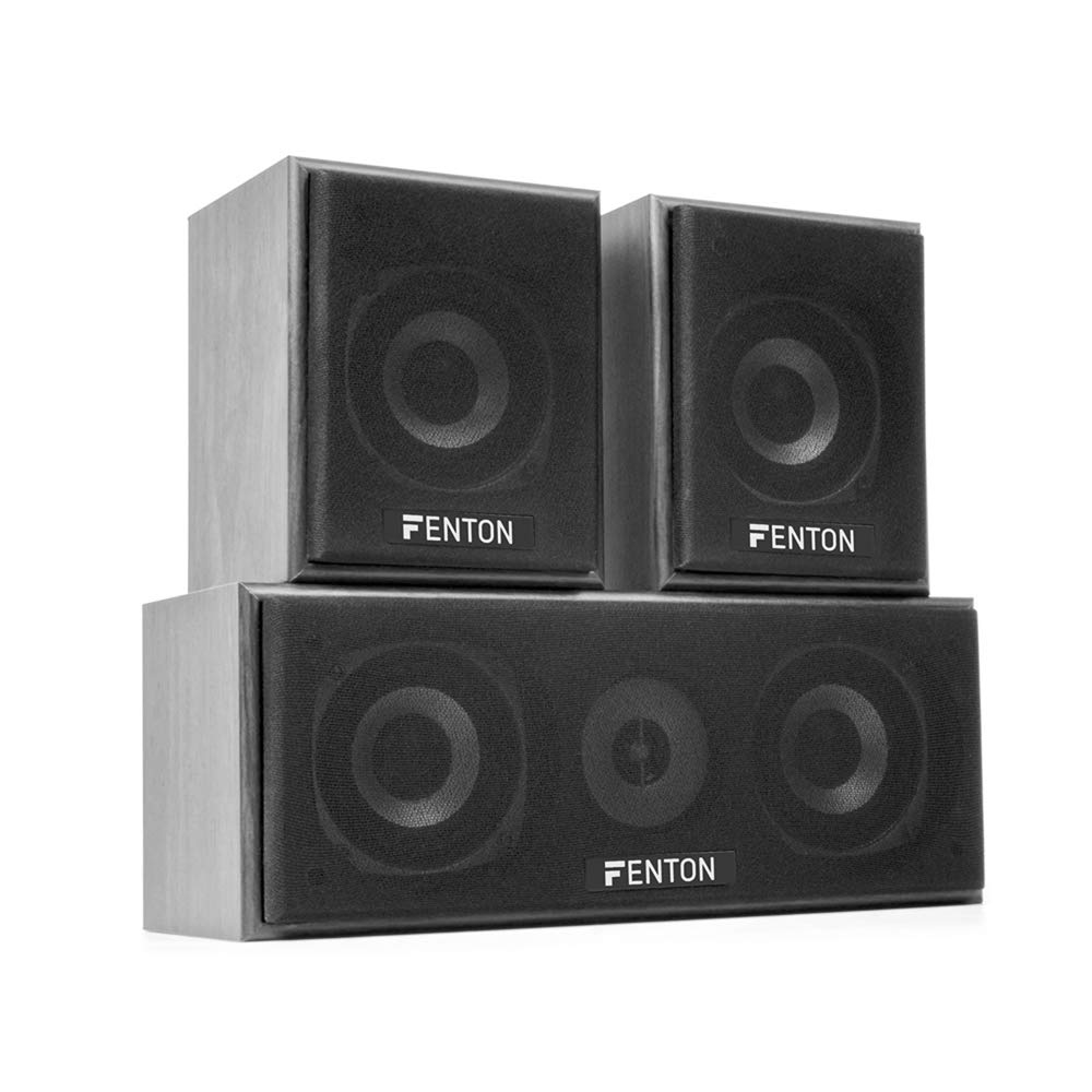 Fenton 5.0 Home Theater System - Black Surround Sound Speaker System with Powerful Audio for Movies & Music | Perfect for Living Room Entertainment & Home Cinema Experience
