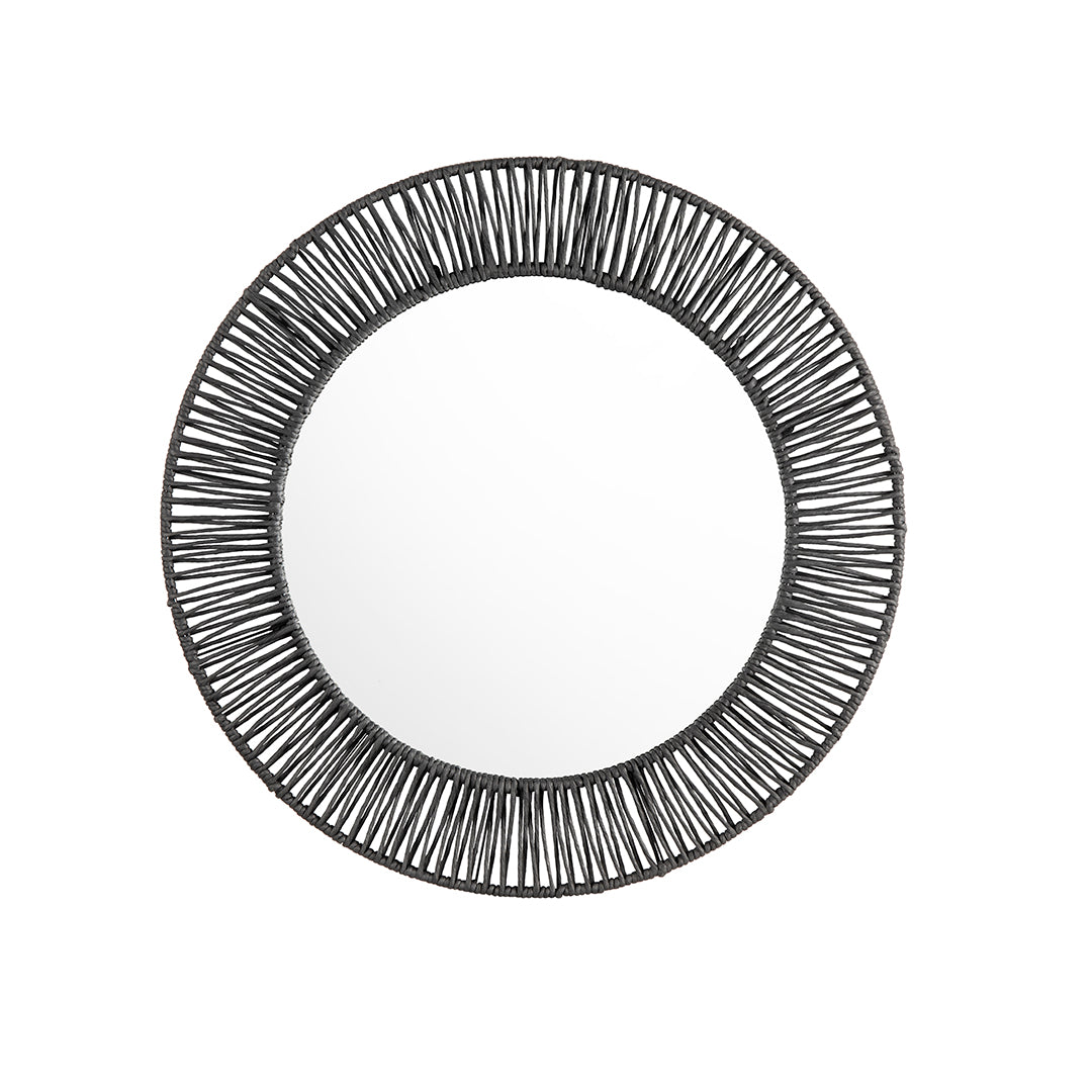 Stylish Onyx Round Mirror - Elegant Black Wall Mirror for Home Decor, Bathroom, Bedroom & Living Room | Perfect for Vanity, Entryway & Interior Design