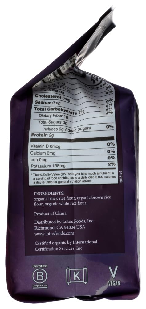 Organic Rice Ramen Noodles by Lotus Foods - Gluten-Free Forbidden Rice Noodles - 10 oz (2-Pack) - Perfect for Vegan, Asian Cuisine & Quick Meals
