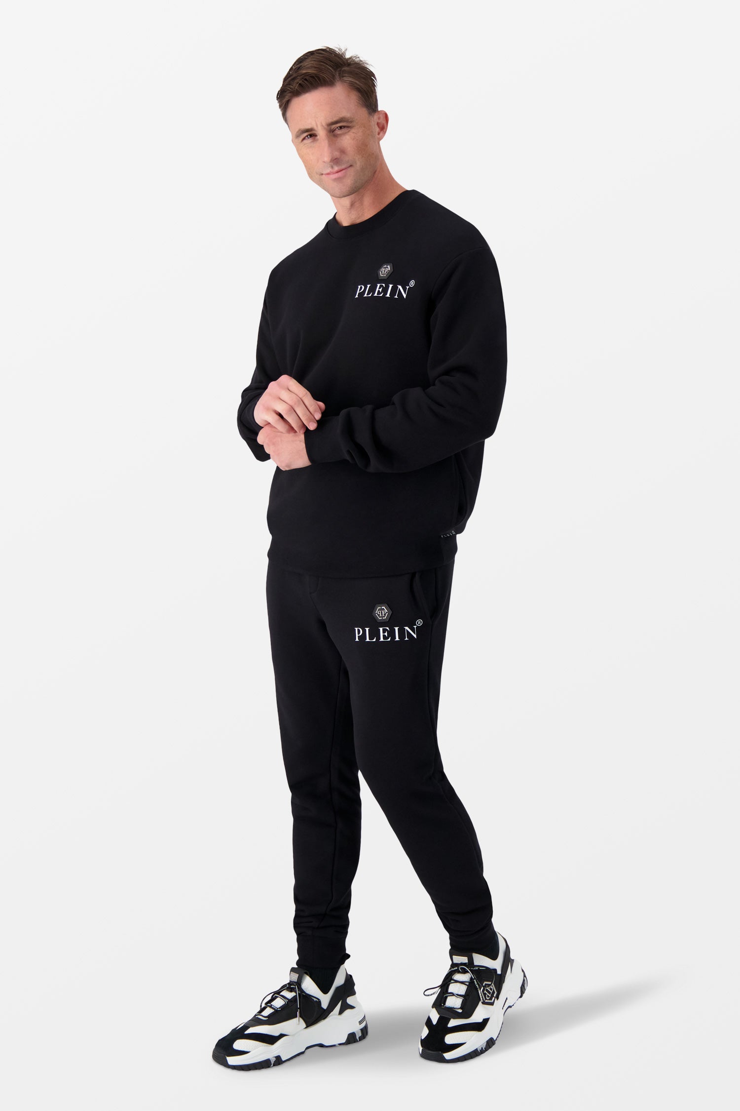 Philipp Plein Long Sleeve Hexagon Print Sweatshirt for Men - Stylish Casual Wear for Street Fashion & Everyday Outfits