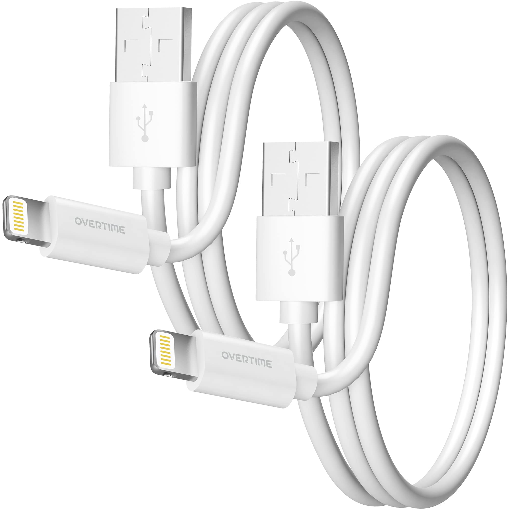 MFI Certified iPhone Lightning Cable - 4ft Fast Charging USB-A to Lightning Cable for iPhone, iPad, iPod | Durable & Portable Charger Cord | Perfect for Home, Office & Travel - 2 Pack