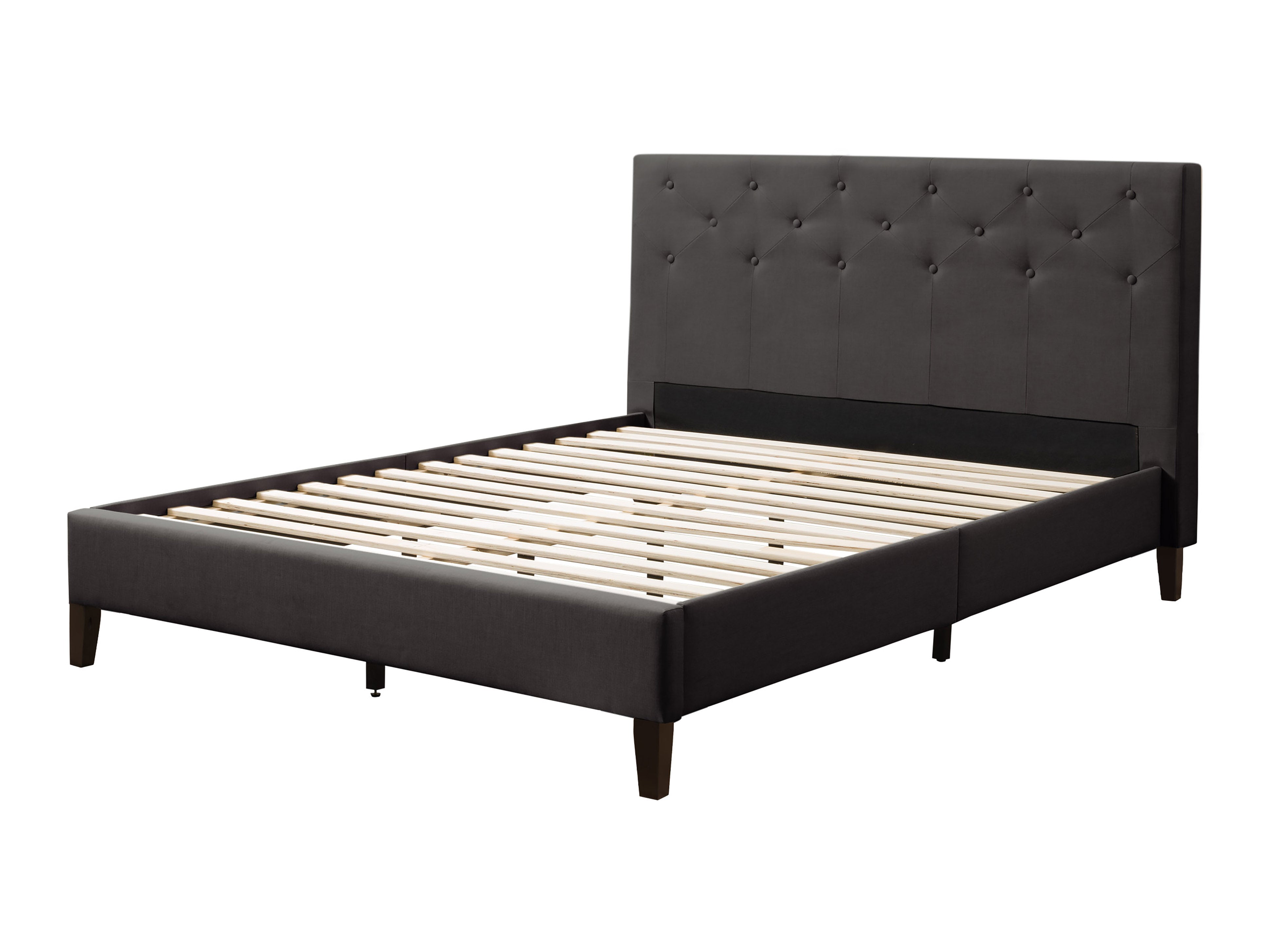 Luxury Button Tufted Upholstered King Size Bed Frame - Elegant Bedroom Furniture for Master Suite Decor | Perfect for Modern Home, Hotel, or Guest Room