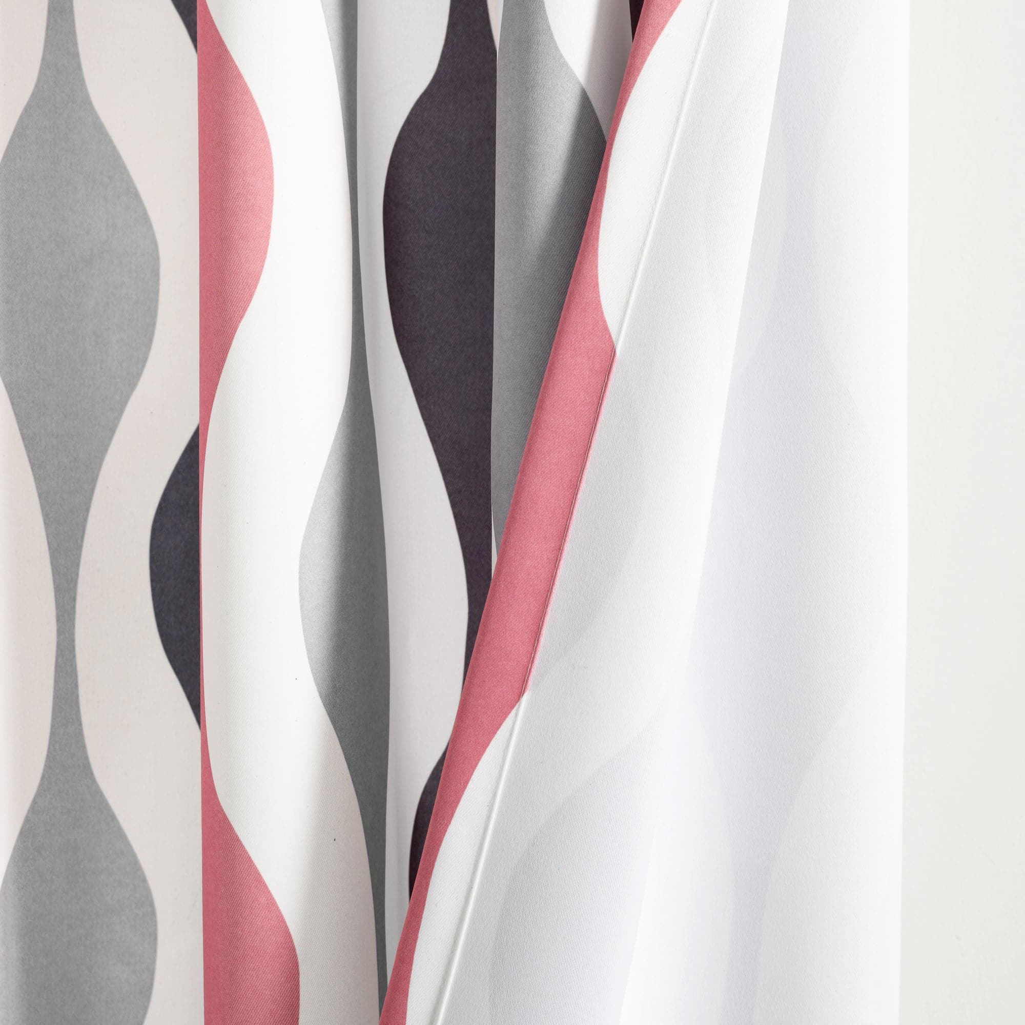 Mid Century Modern Geometric Light Filtering Window Curtains - Set of 2 Panels for Living Room & Bedroom | Sun Protection & Privacy Sheer Drapes