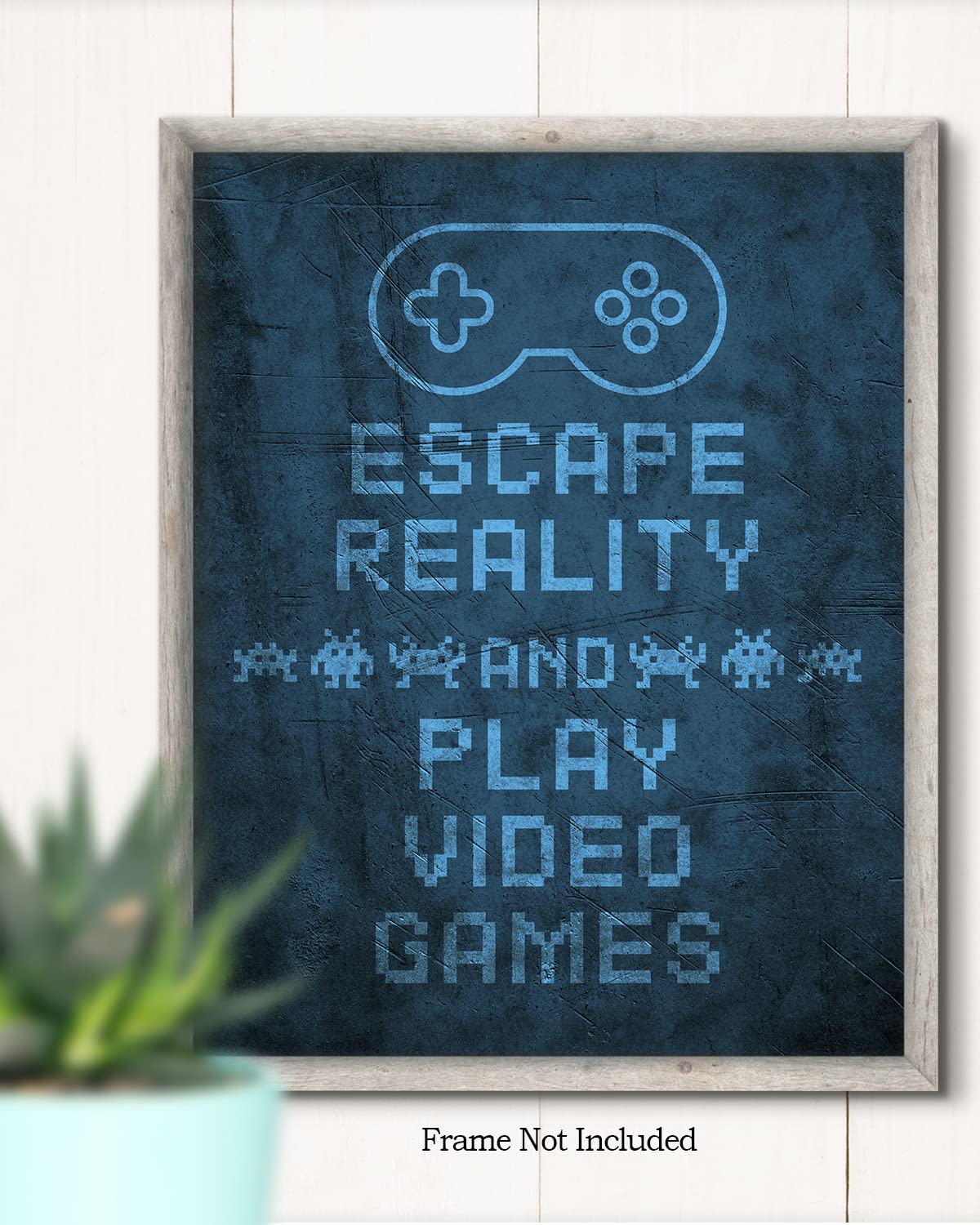 Escape Reality Gaming Wall Art - 11x14 Unframed Print for Video Gamers Room Decor, Birthday Party & Gifts | Perfect for Game Room, Man Cave & Gamer Gifts
