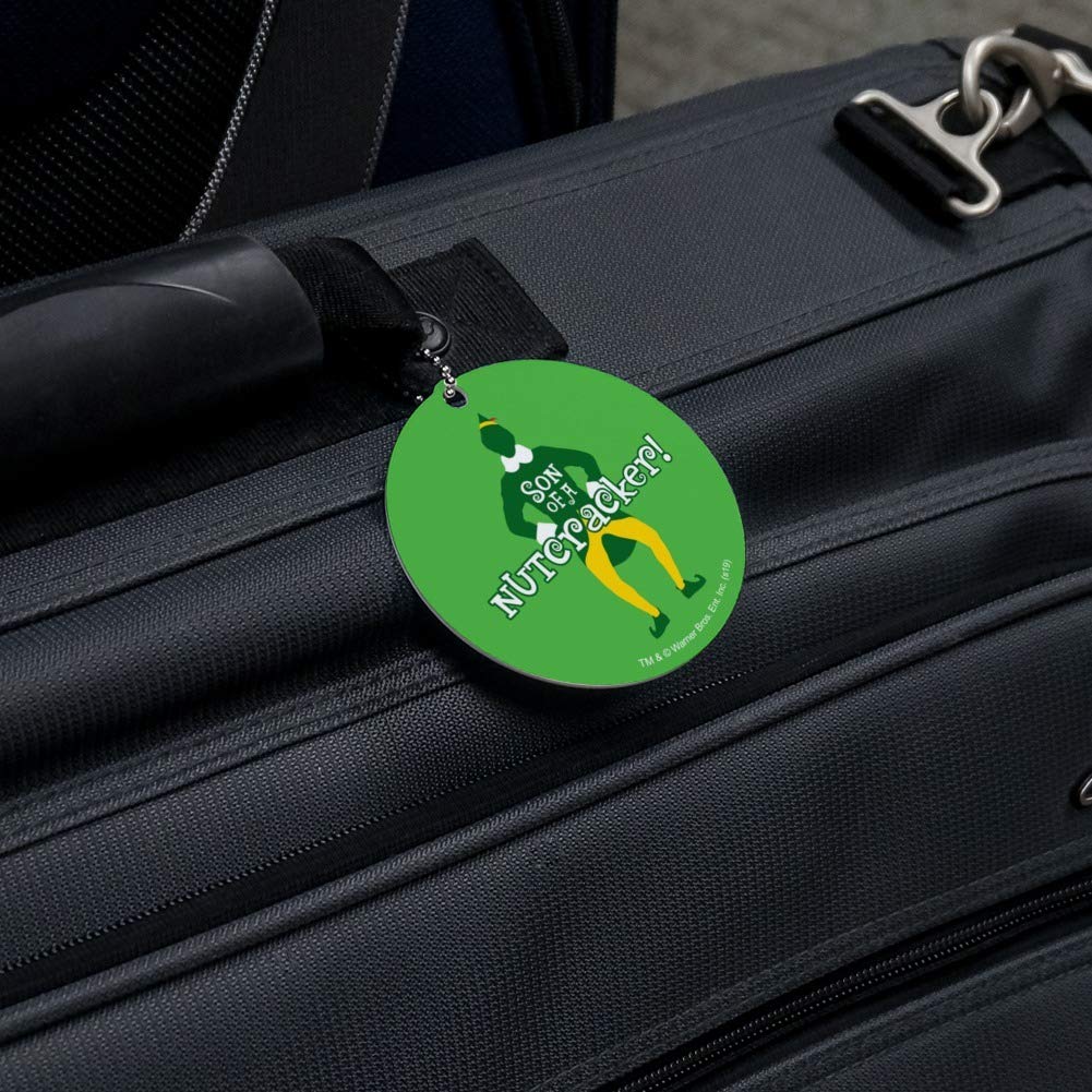 Elf Movie Son of a Nutcracker! Round Luggage ID Tag - Durable Suitcase Identification Card for Carry-On Bags - Perfect for Travel, Holidays & Christmas Gifts