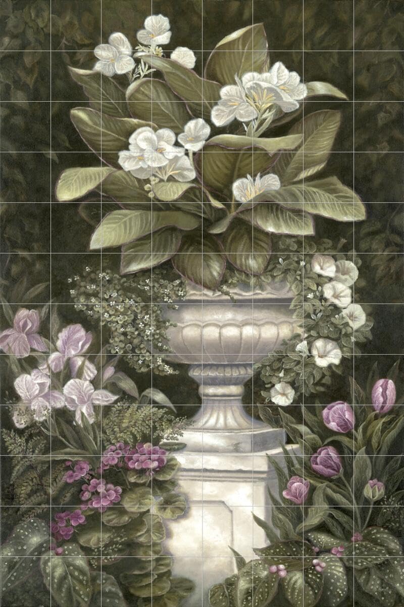 Stunning Ceramic Backsplash Tile Mural with Floral Flower Design - Cannas by Betsy Brown for Kitchen & Bathroom Decor | Perfect for Backsplash, Shower Walls & Home Renovation