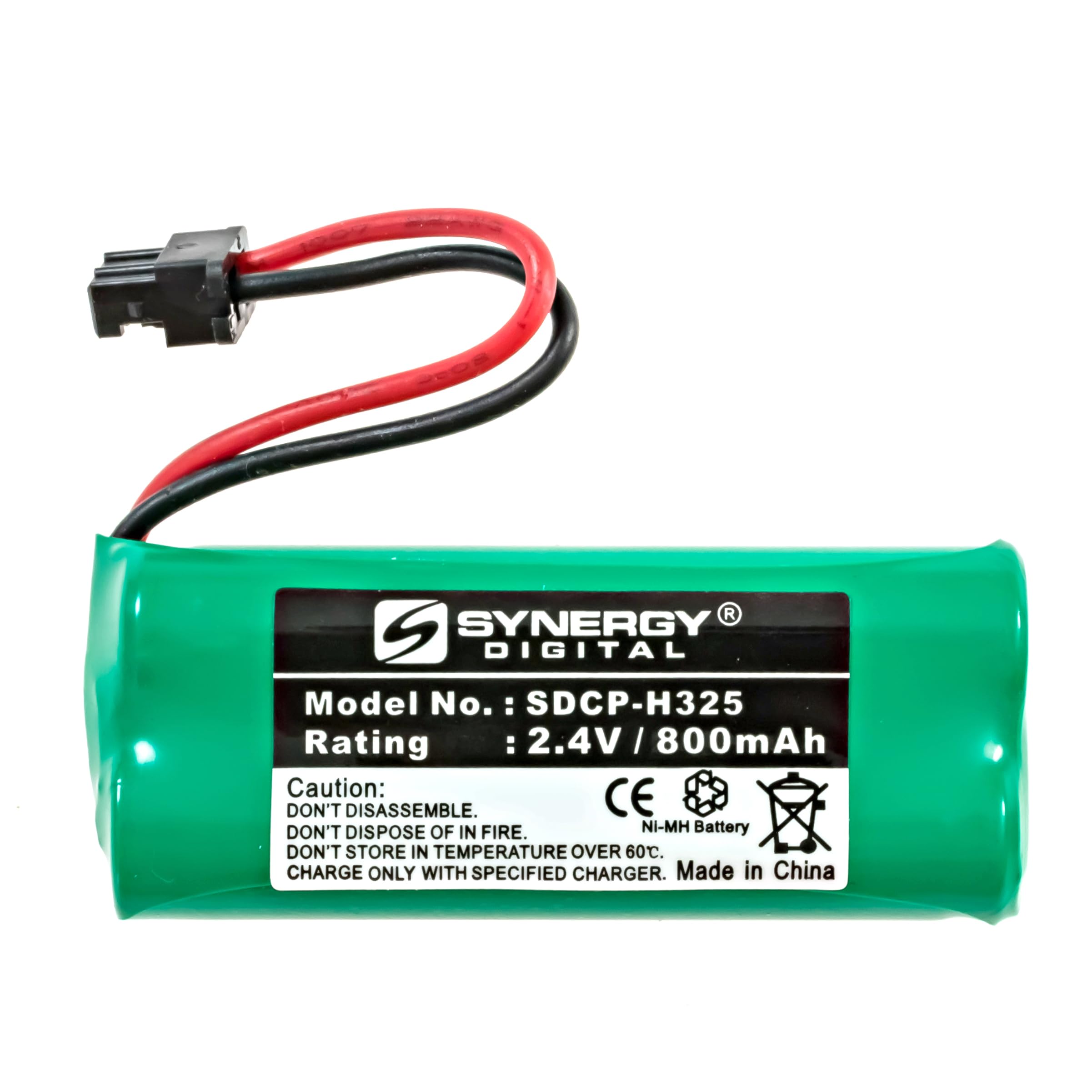 Synergy Digital Cordless Phone Batteries - 5 Pack Ni-MH 2.4V 800mAh Replacement for Toshiba DECT 1060 & Uniden BT-1002 - Long Lasting Power for Home & Office Phones