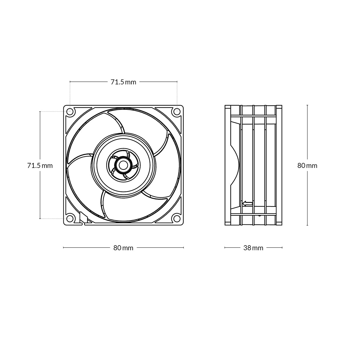 Arctic S8038 80mm Server Fan - 7K PWM, 7000 RPM High-Speed Cooling for PC, Gaming Rig & Data Center Use