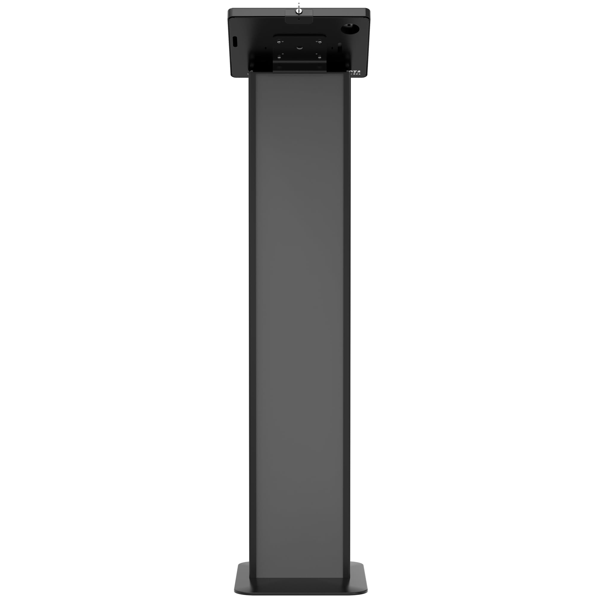 Premium Adjustable Kiosk Floor Stand for iPad 11 (A16), Pro 11-inch M4, Air 11-inch M3, iPad 10th Gen & Galaxy Tab - Customizable CTA Stand with Graphic Card Slot - Perfect for Retail Stores, Exhibitions & Digital Signage - Black