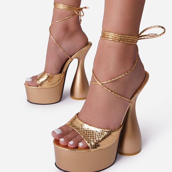 Sexy Gold High Heels for Women - Elegant Party & Evening Wear Shoes - Perfect for Weddings, Prom, and Night Out