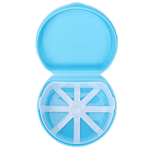 Premium Food-Grade False Teeth Storage Box - Lightweight & Portable Denture Container for Travel, Home, Jewelry & Pacifiers (Light Blue) - Ideal for Daily Use & On-the-Go Care