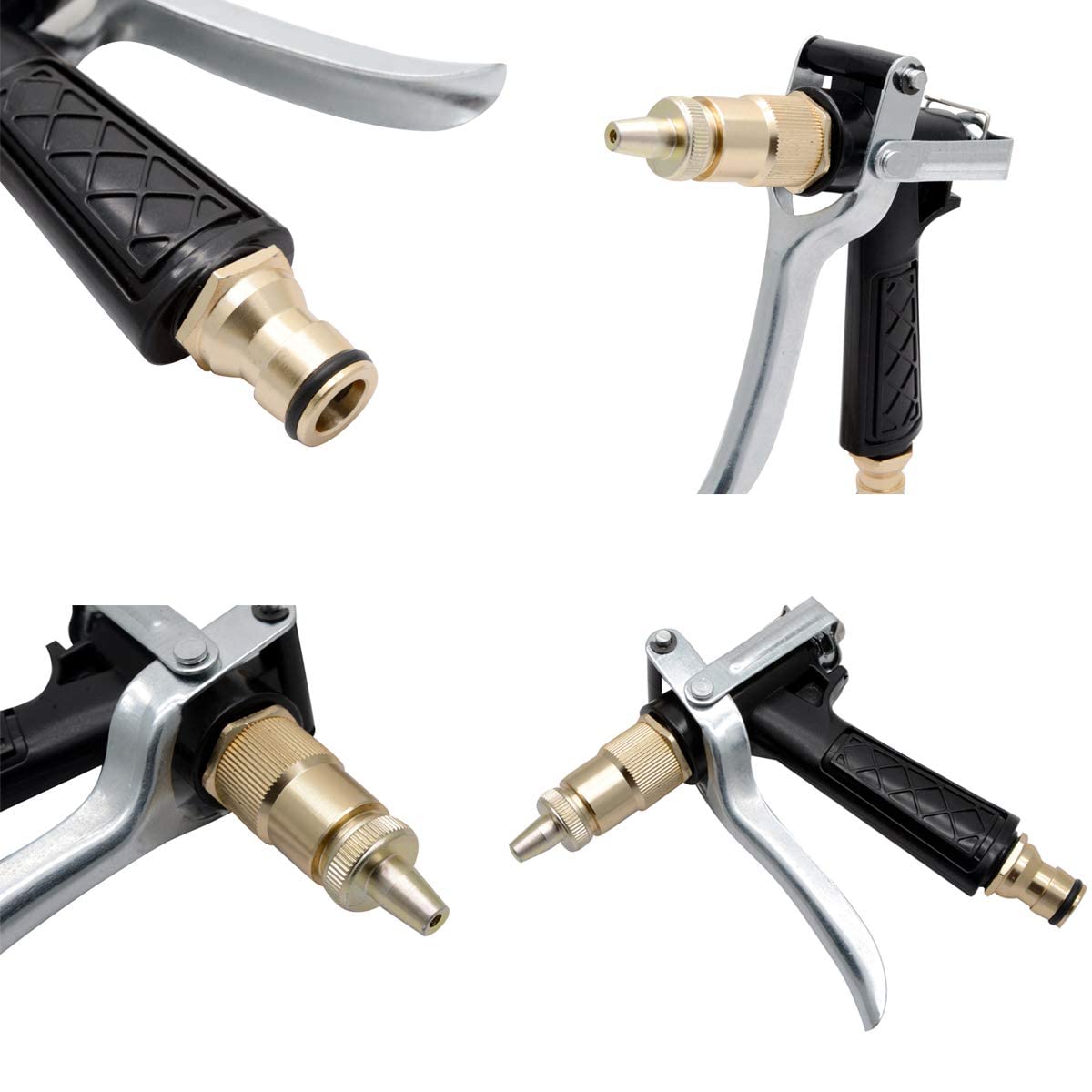 Adjustable Garden Hose Nozzle - 5 Spray Patterns for Car Wash & Plants