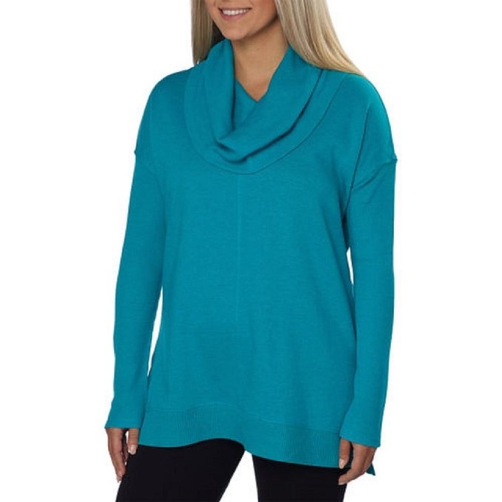 Marc New York Women's Fleece Cowl Neck Tunic Sweater - Soft Winter Pullover for Casual Wear, Office & Weekend Outfits