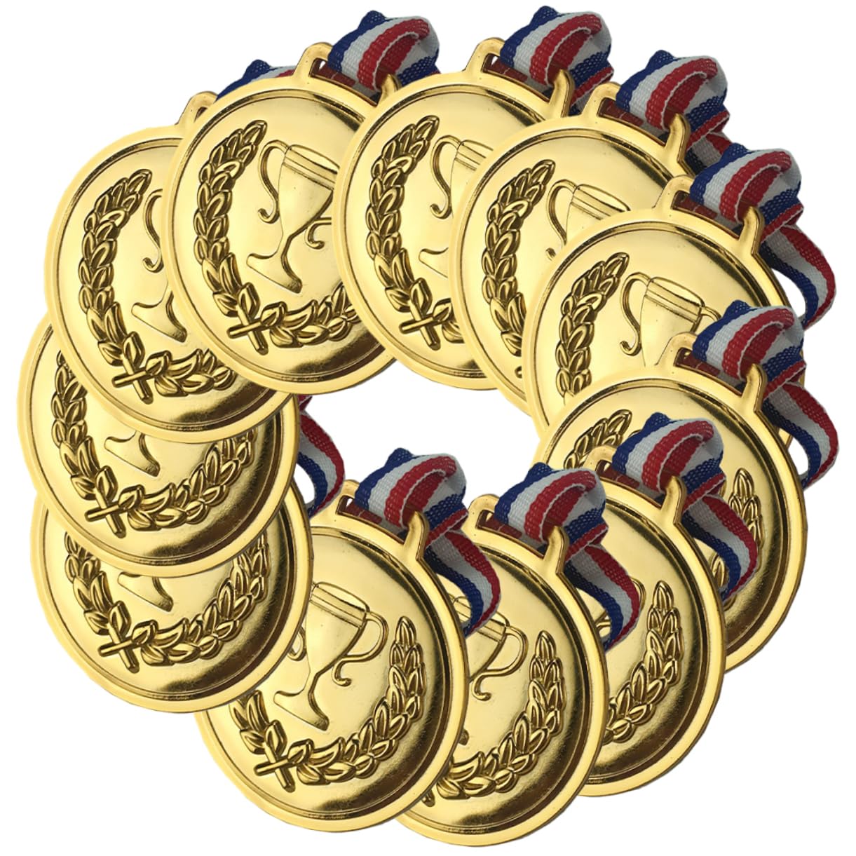 10pcs Christmas Game Gold Medal Prizes - Award Trophies for Adults & Kids - Perfect for Holiday Parties, Competitions & Festive Gift Giving