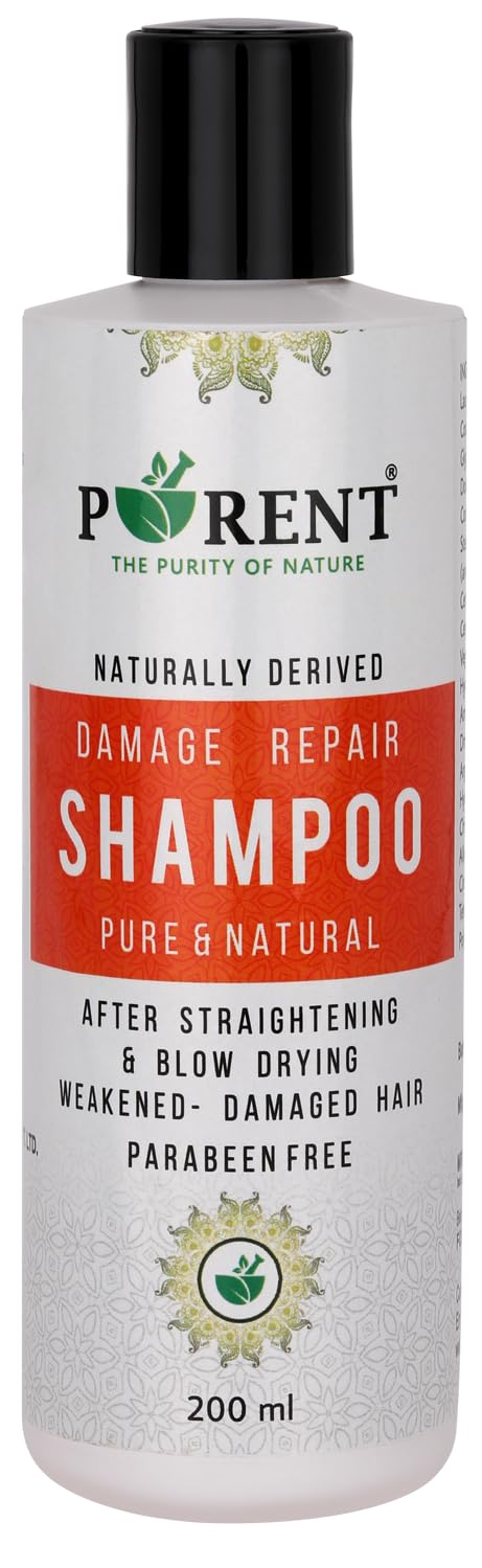 Purent Damage Repair Shampoo for Damaged Hair - Deep Conditioning Treatment for Dry, Brittle & Frizzy Hair | Salon-Quality Hair Care at Home