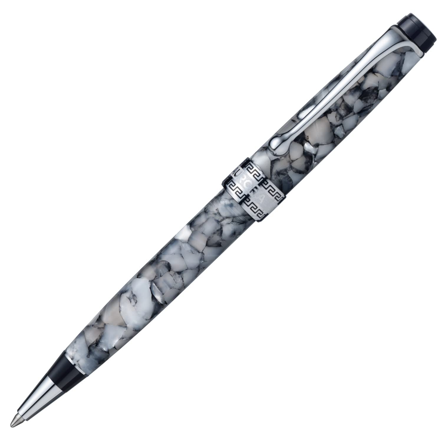 Aurora 998-CGA Optima Ballpoint Pen - Premium Oil-Based Ink, Black Pearl Finish - Ideal for Office, Business Signatures & Luxury Gift Giving