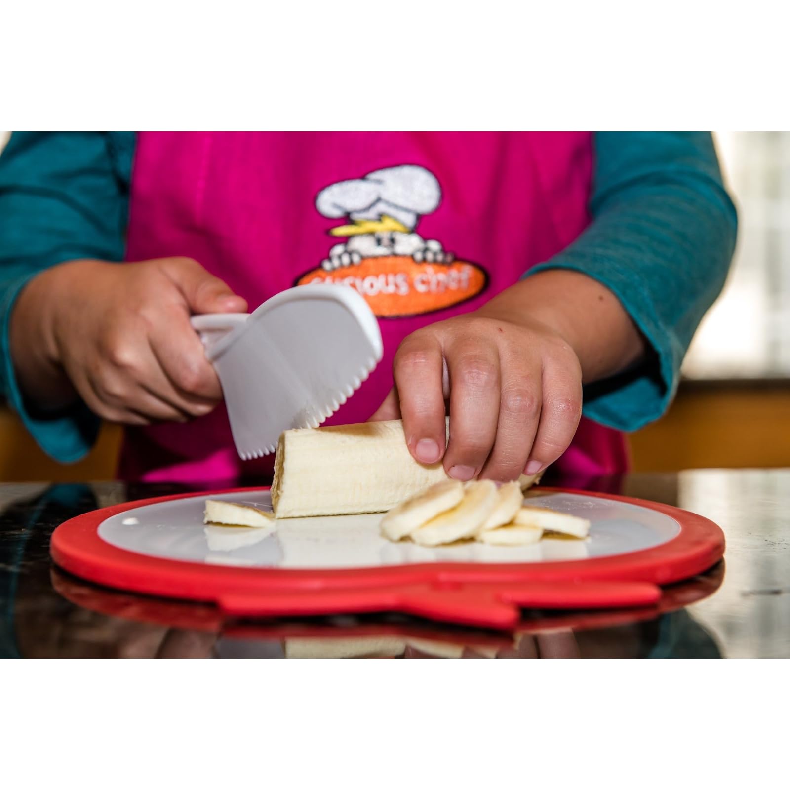 Curious Chef 3-Piece Nylon Knife Set - BPA-Free, Dishwasher Safe Kids Kitchen Tools - Child-Safe Nylon Knives for Nonstick Pans - Perfect for Cooking, Baking & Learning Kitchen Skills