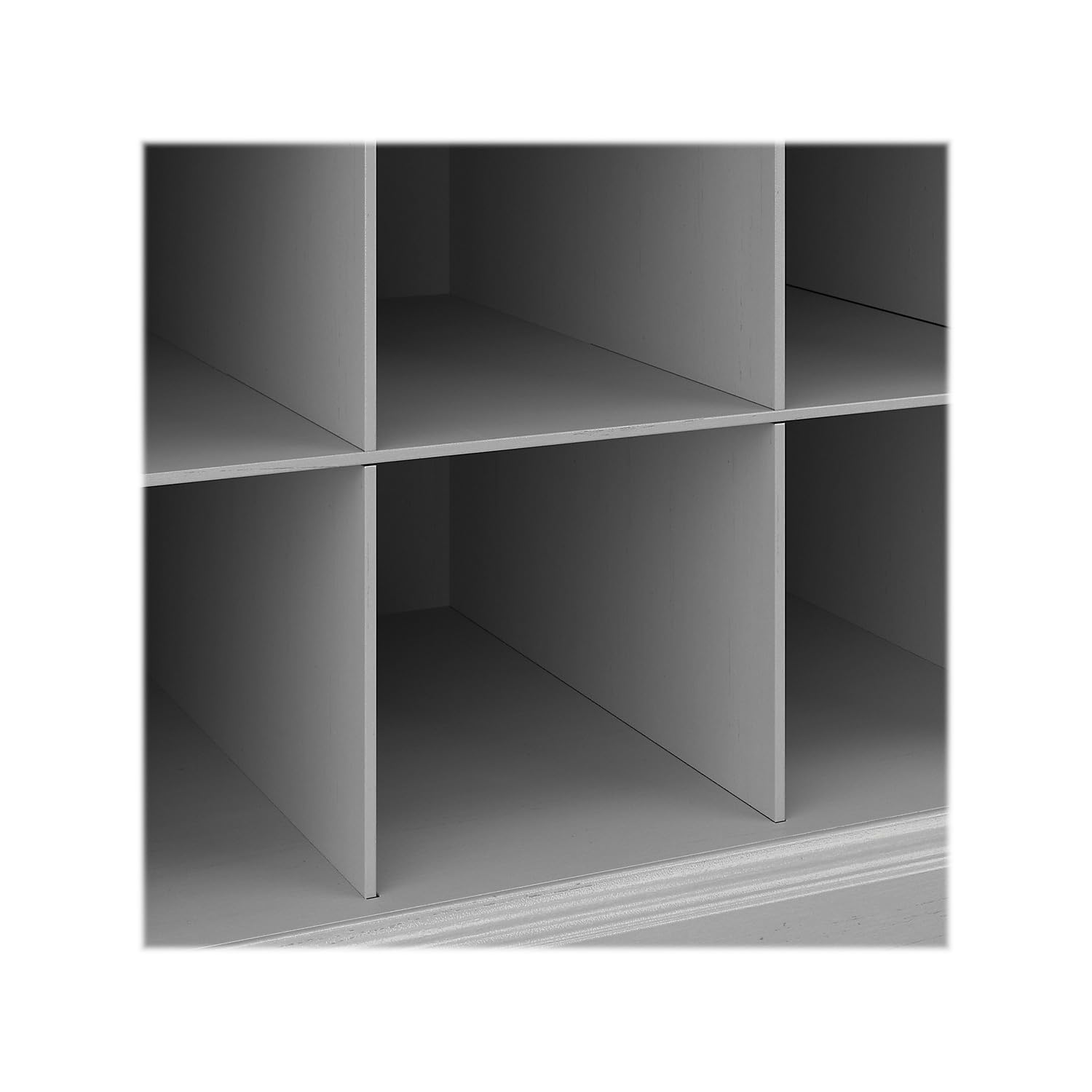 Bush Furniture Woodland 40W Shoe Storage Bench with Shelves in Cape Cod Gray | Entryway Shoe Organizer for Home, Mudroom & Foyer | Perfect for Small Spaces & Closet Organization