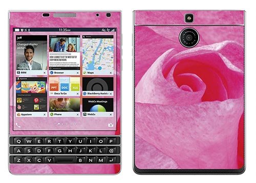 RS. 117482 - Premium Rose Decal Sticker for BlackBerry Passport - Elegant Phone Skin for Women, Office & Business Professionals - Perfect for Personalizing Your Smartphone at Work or Social Events