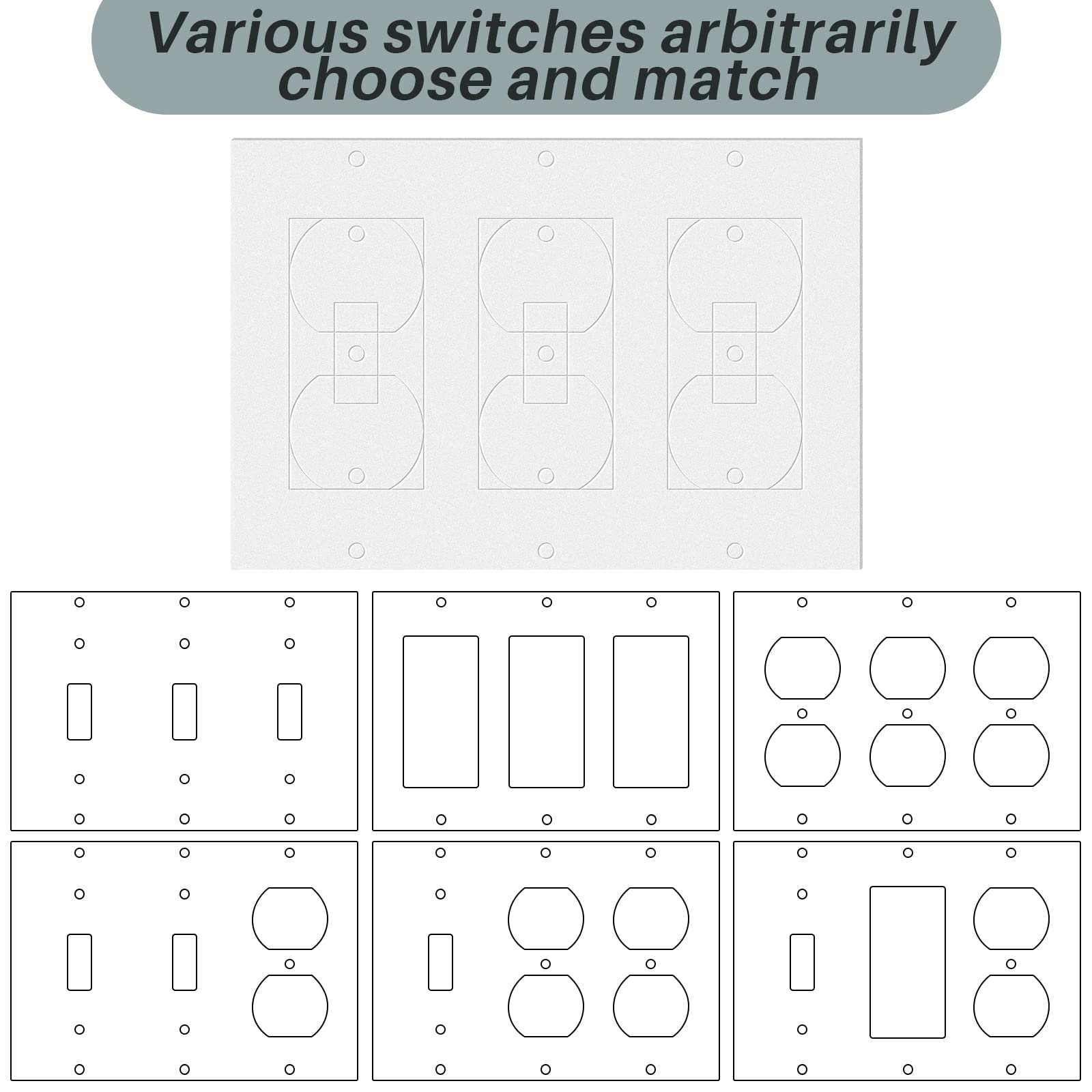 20 Pack White Rectangle Wall Plate Insulation Gaskets - Weatherproof Outlet Sealers Foam for Electrical Switches & Outlet Covers - Energy Saving, Easy Installation - Perfect for Homes, Offices & Energy Efficiency Projects