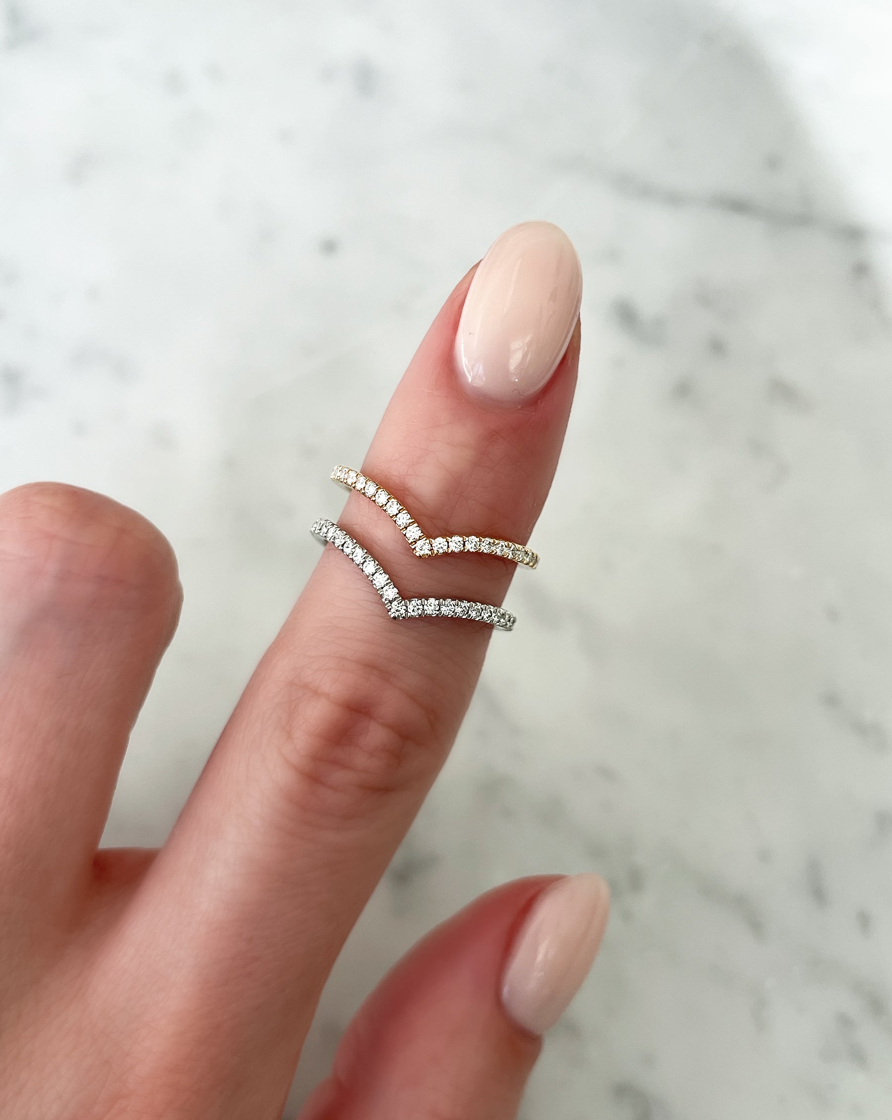 Elegant Curved Diamond Wedding Band Ring for Women - Perfect for Engagement, Anniversary & Special Occasions